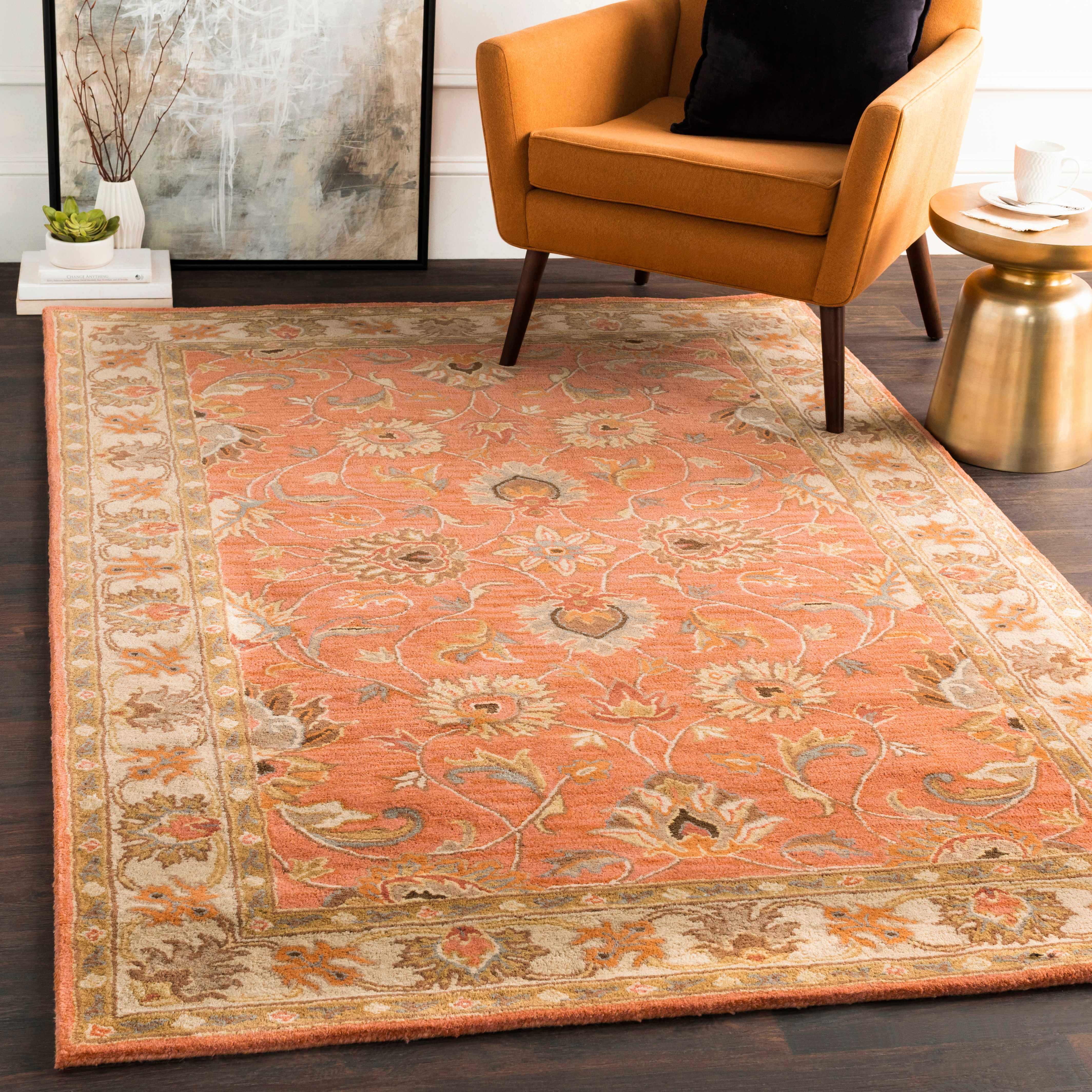 Caesar Hand Tufted Burnt Orange 1124 Wool Carpet - Image 8