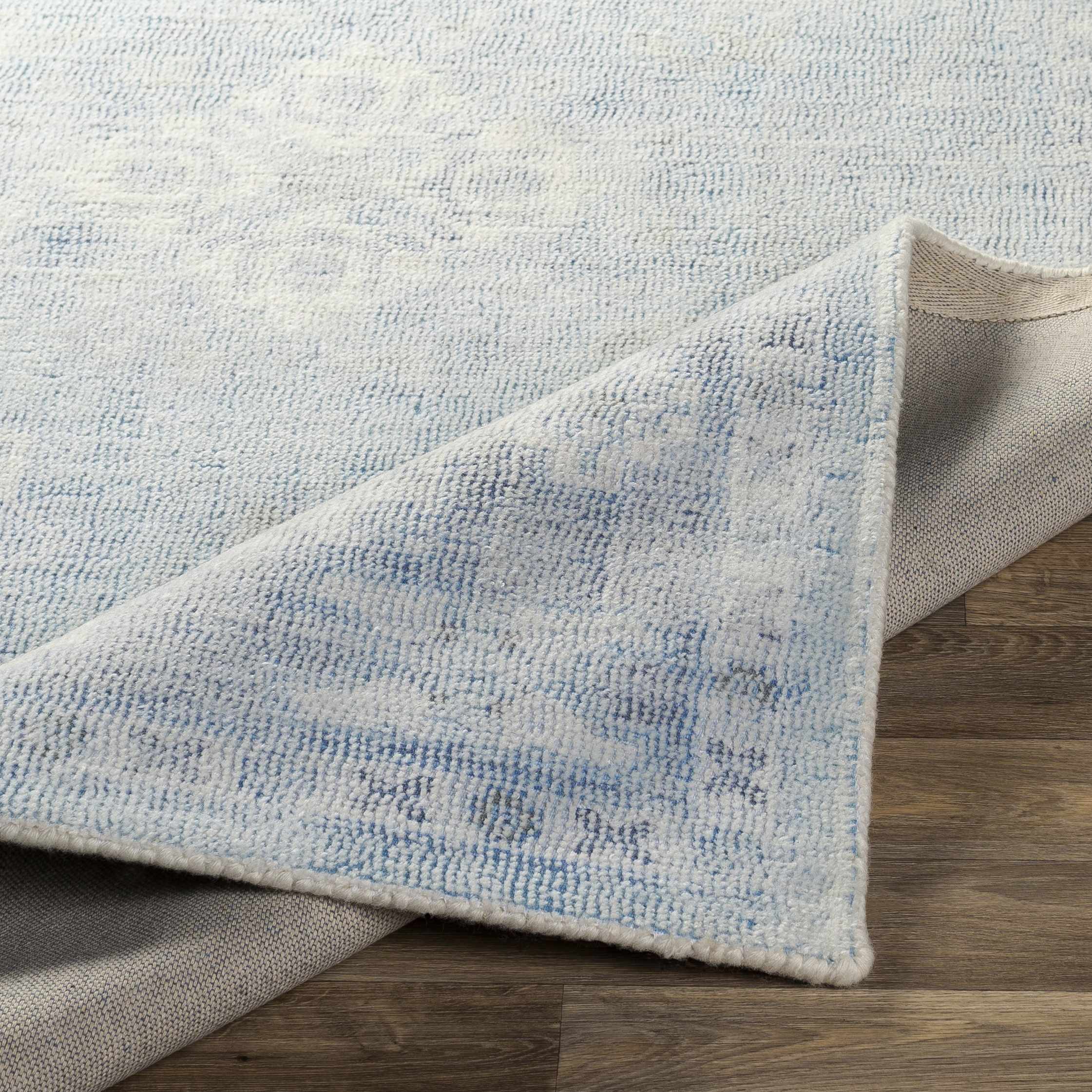 Calderbank Sky Blue Wool-Blend Area Rug - Image 6