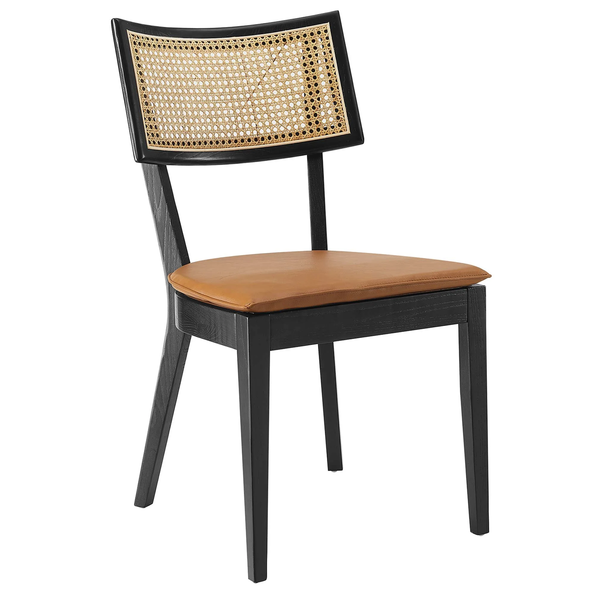 Caledonia Vegan Leather Upholstered Wood Dining Chairs Set of 2 by Modway - Image 4
