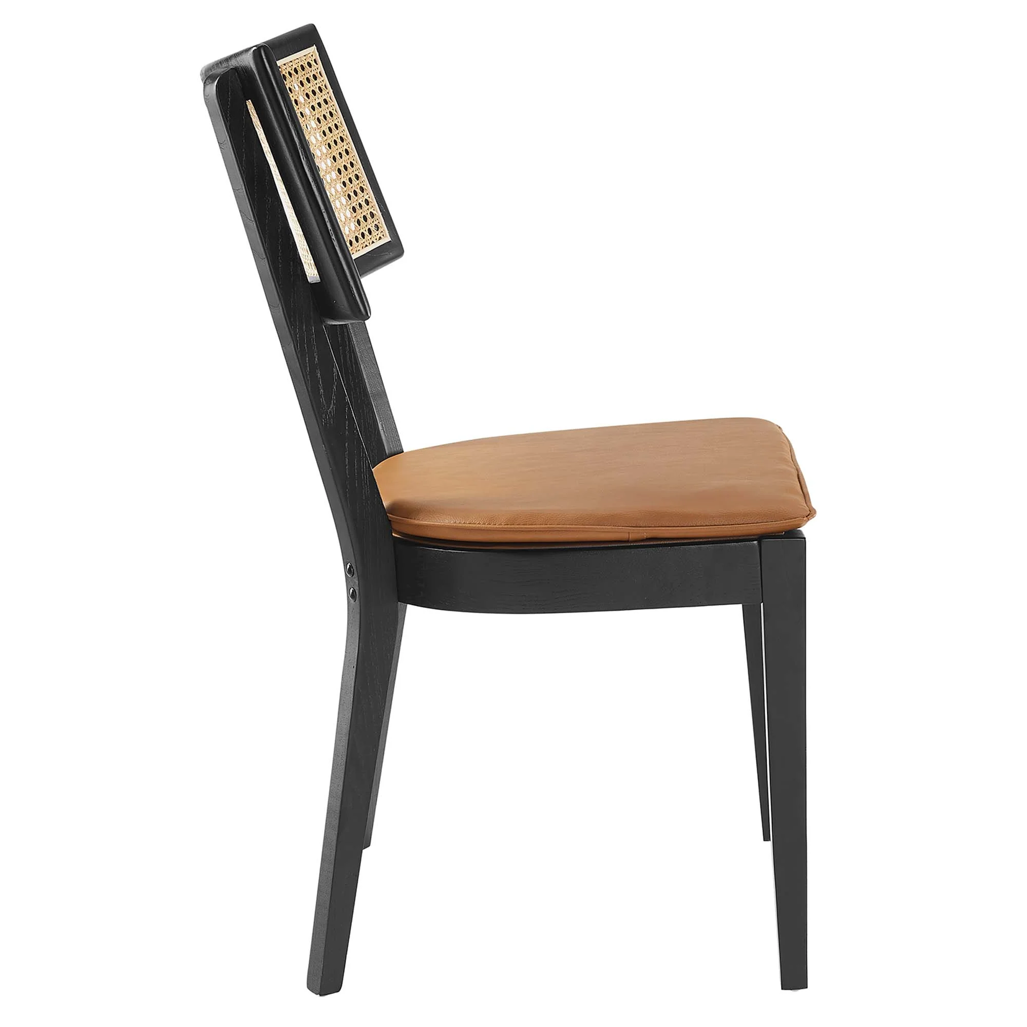 Caledonia Vegan Leather Upholstered Wood Dining Chairs Set of 2 by Modway - Image 5