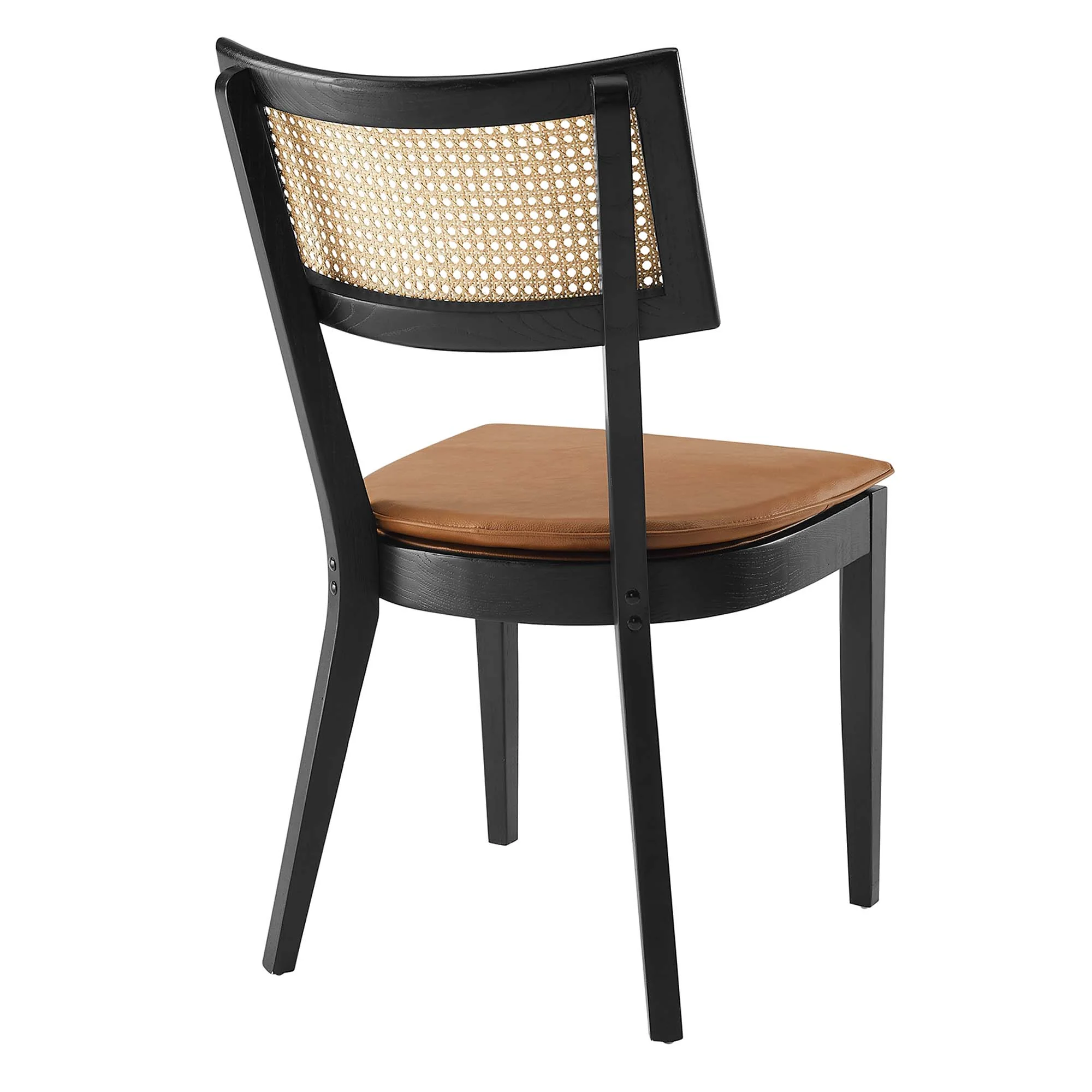 Caledonia Vegan Leather Upholstered Wood Dining Chairs Set of 2 by Modway - Image 6