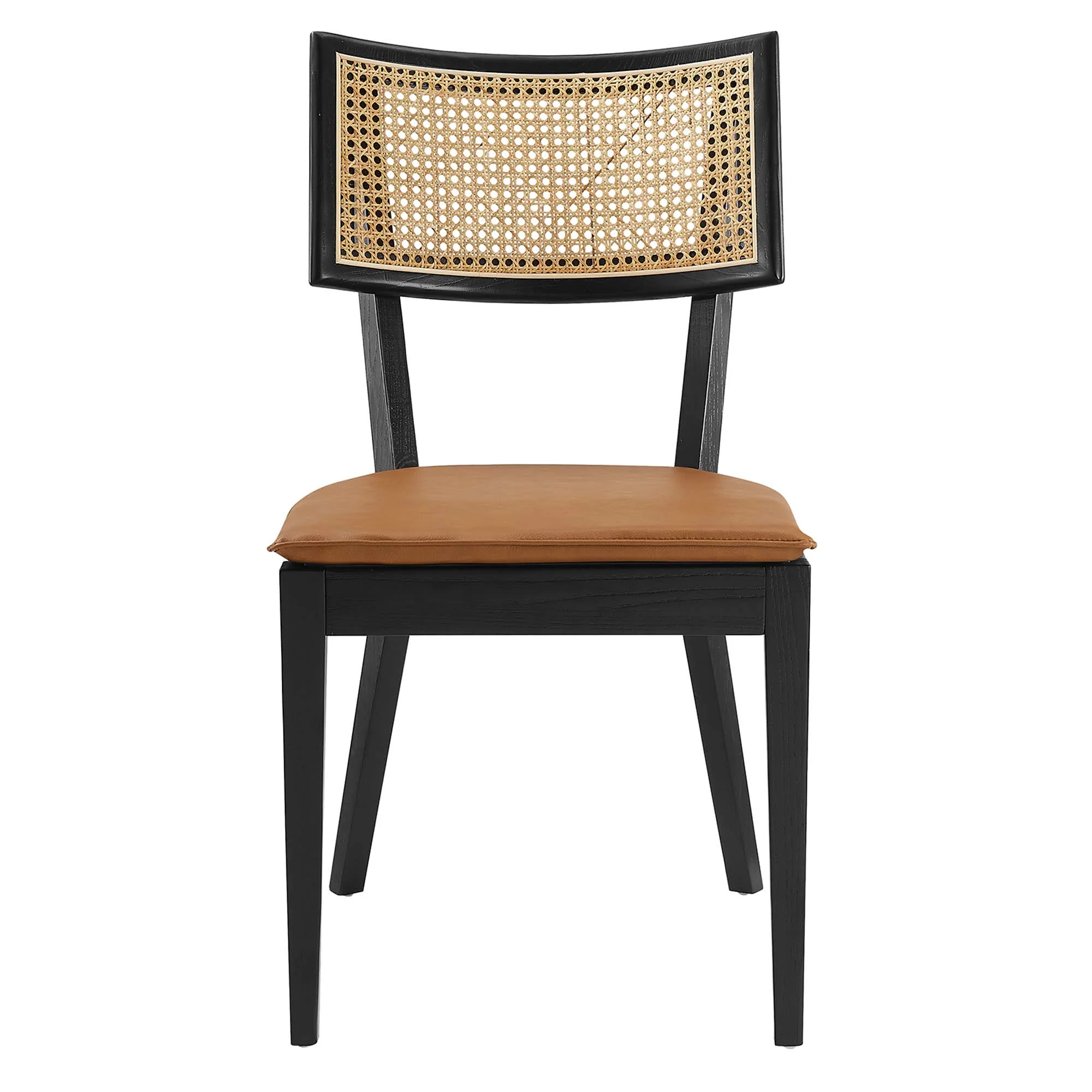 Caledonia Vegan Leather Upholstered Wood Dining Chairs Set of 2 by Modway - Image 7