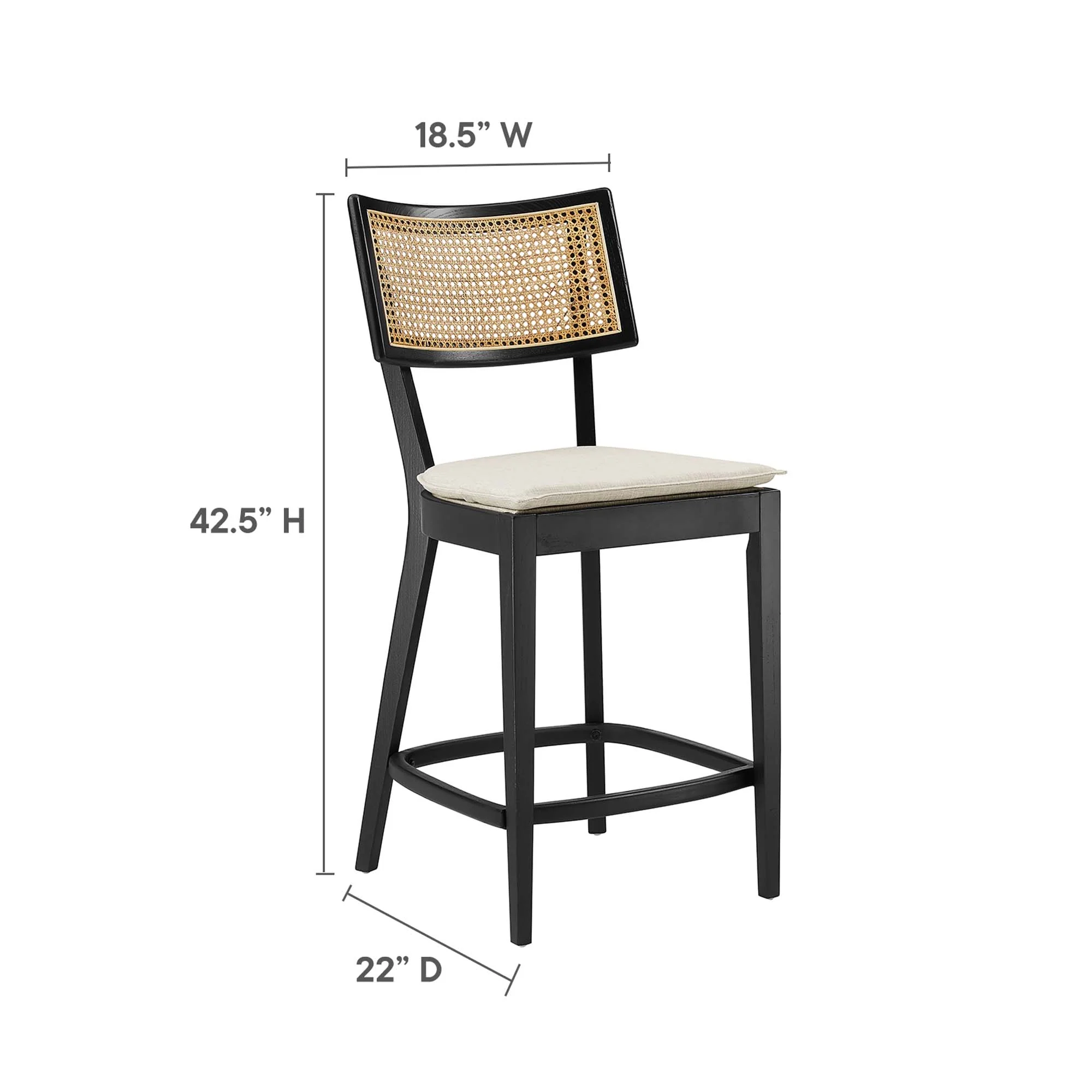 Caledonia Wood Counter Stools Set of 2 by Modway - Image 3