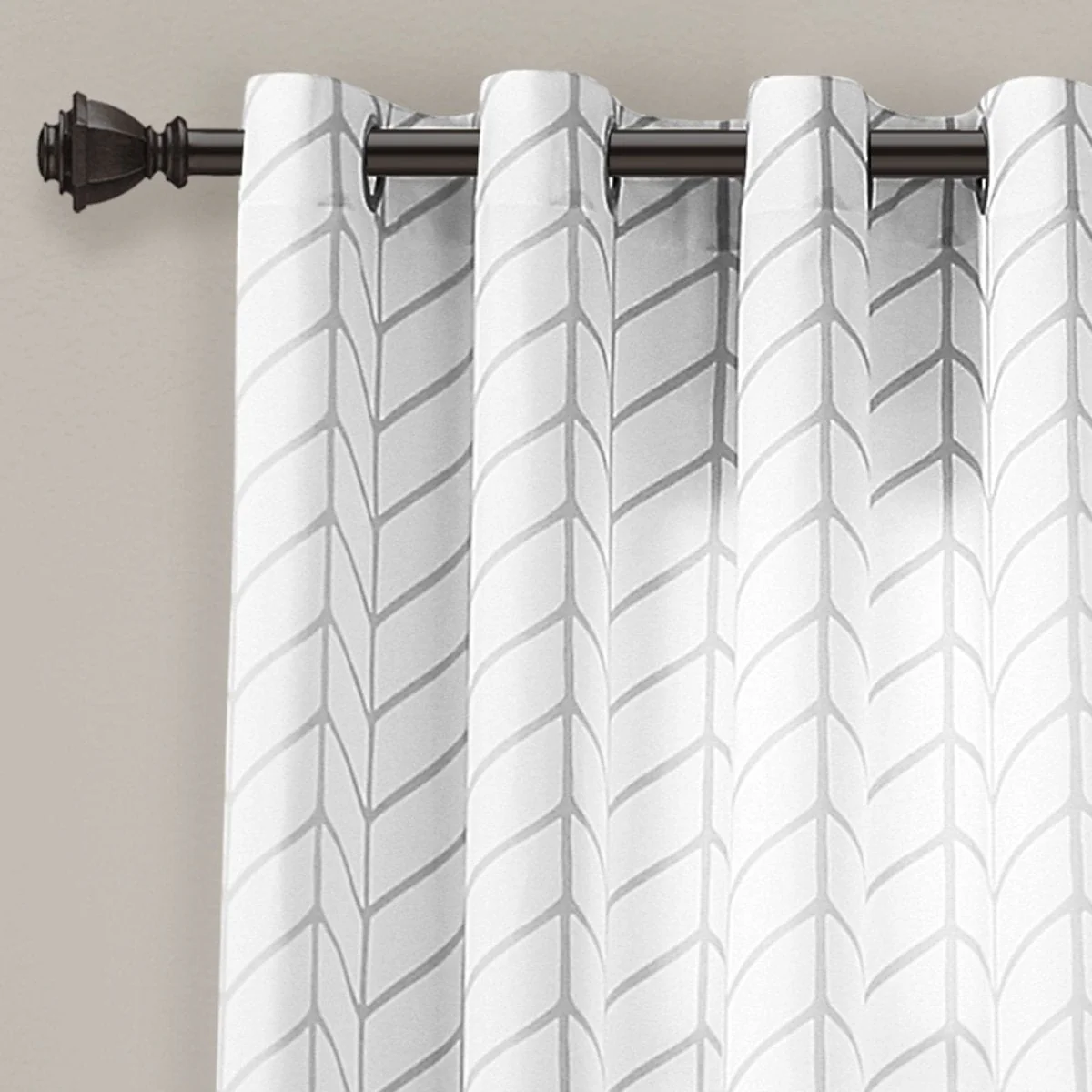 Calia Chevron Geo Window Curtain Panels Set - Image 12