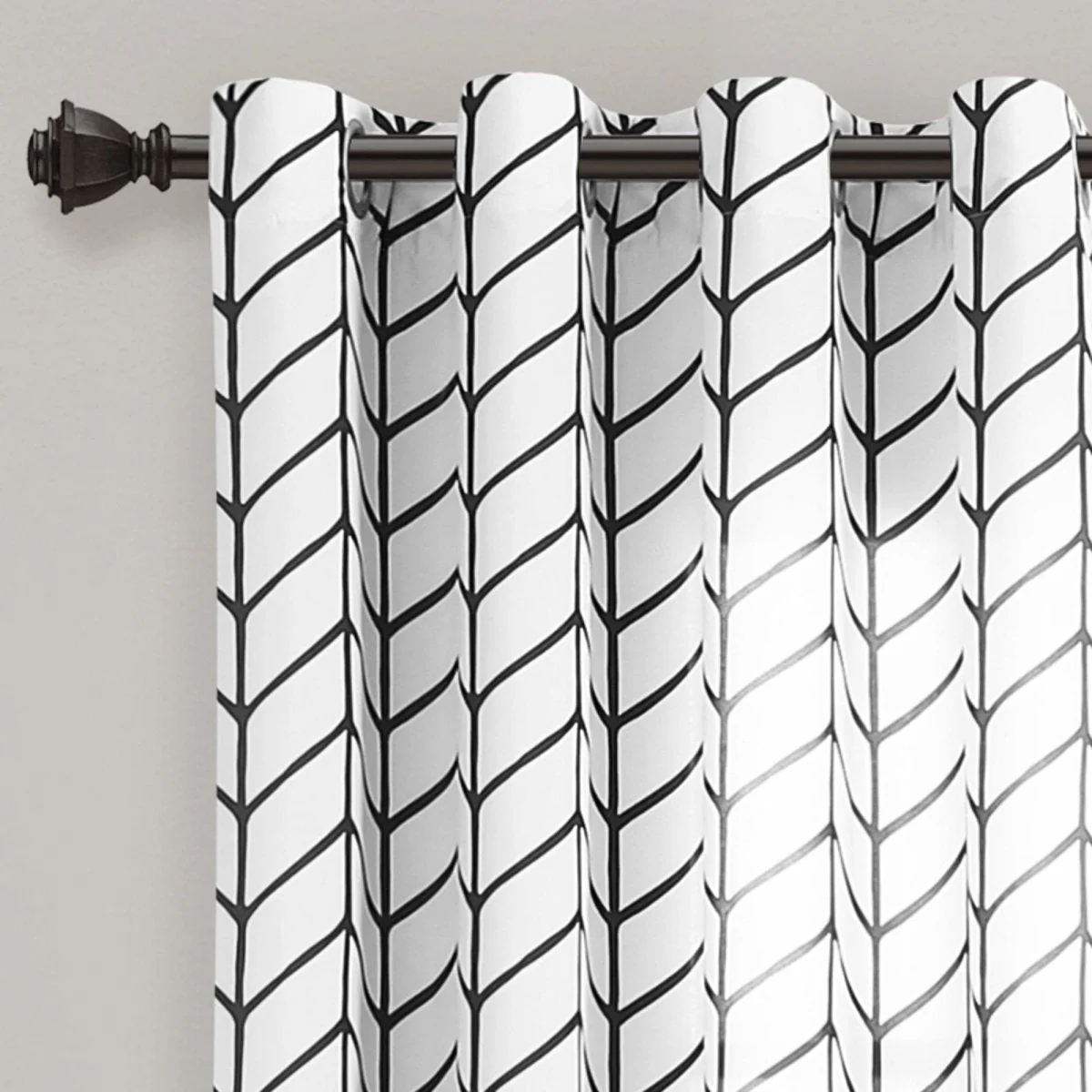 Calia Chevron Geo Window Curtain Panels Set - Image 17