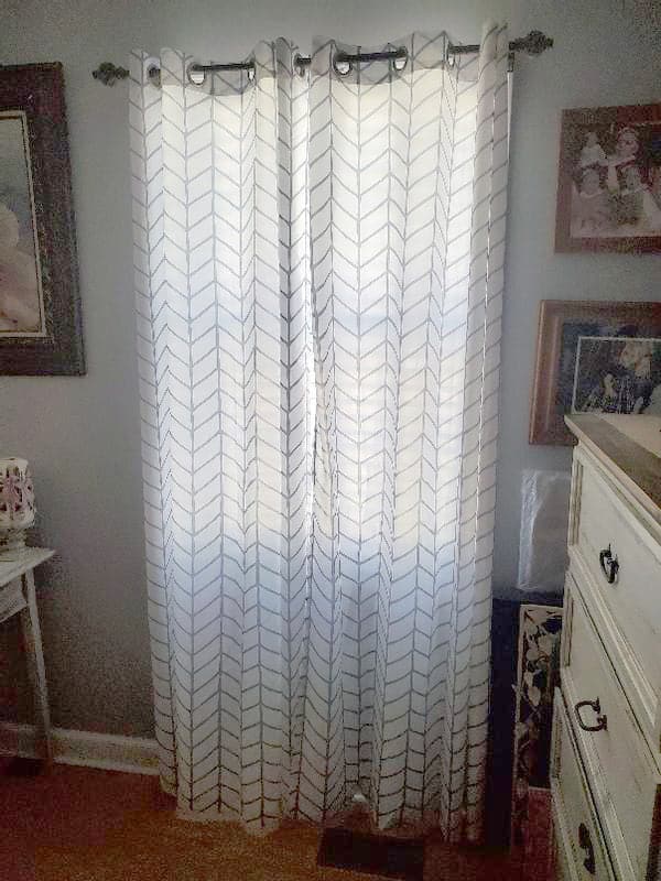 Calia Chevron Geo Window Curtain Panels Set - Image 23