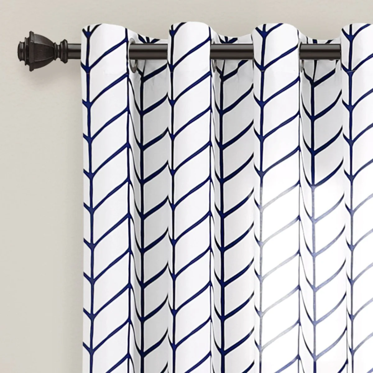 Calia Chevron Geo Window Curtain Panels Set - Image 3