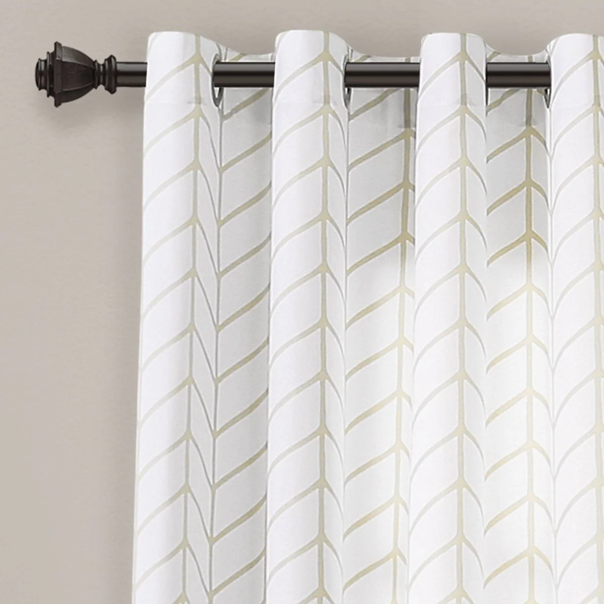 Calia Chevron Geo Window Curtain Panels Set - Image 7