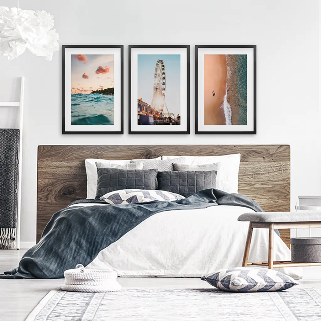 California Travel Wall Art Prints. Ferris Wheel, Ocean Sunset - Image 2