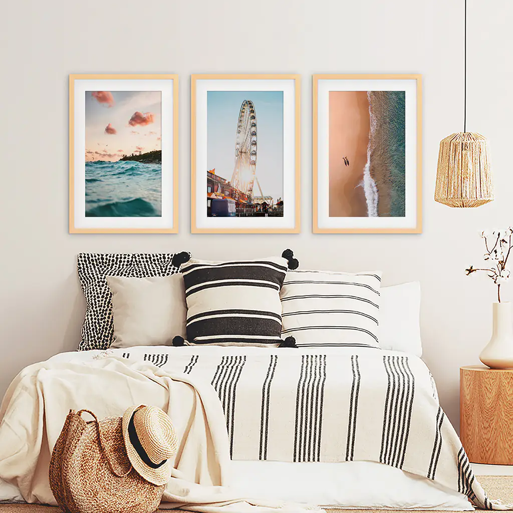 California Travel Wall Art Prints. Ferris Wheel, Ocean Sunset - Image 7