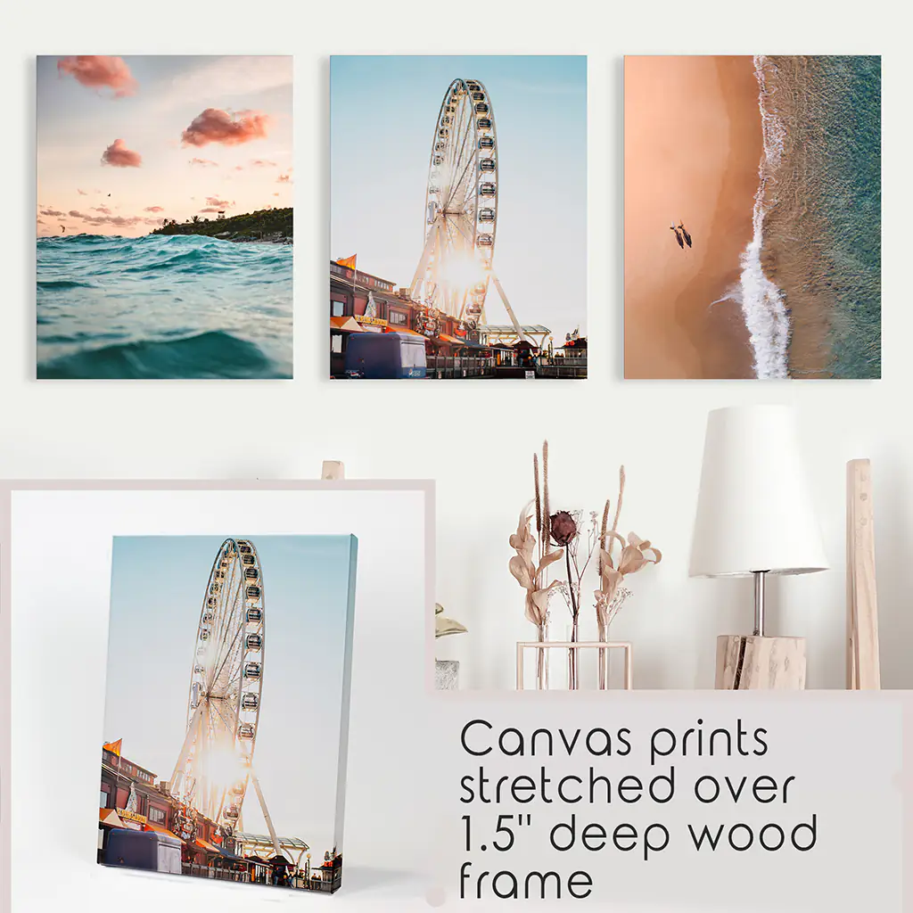 California Travel Wall Art Prints. Ferris Wheel, Ocean Sunset - Image 9