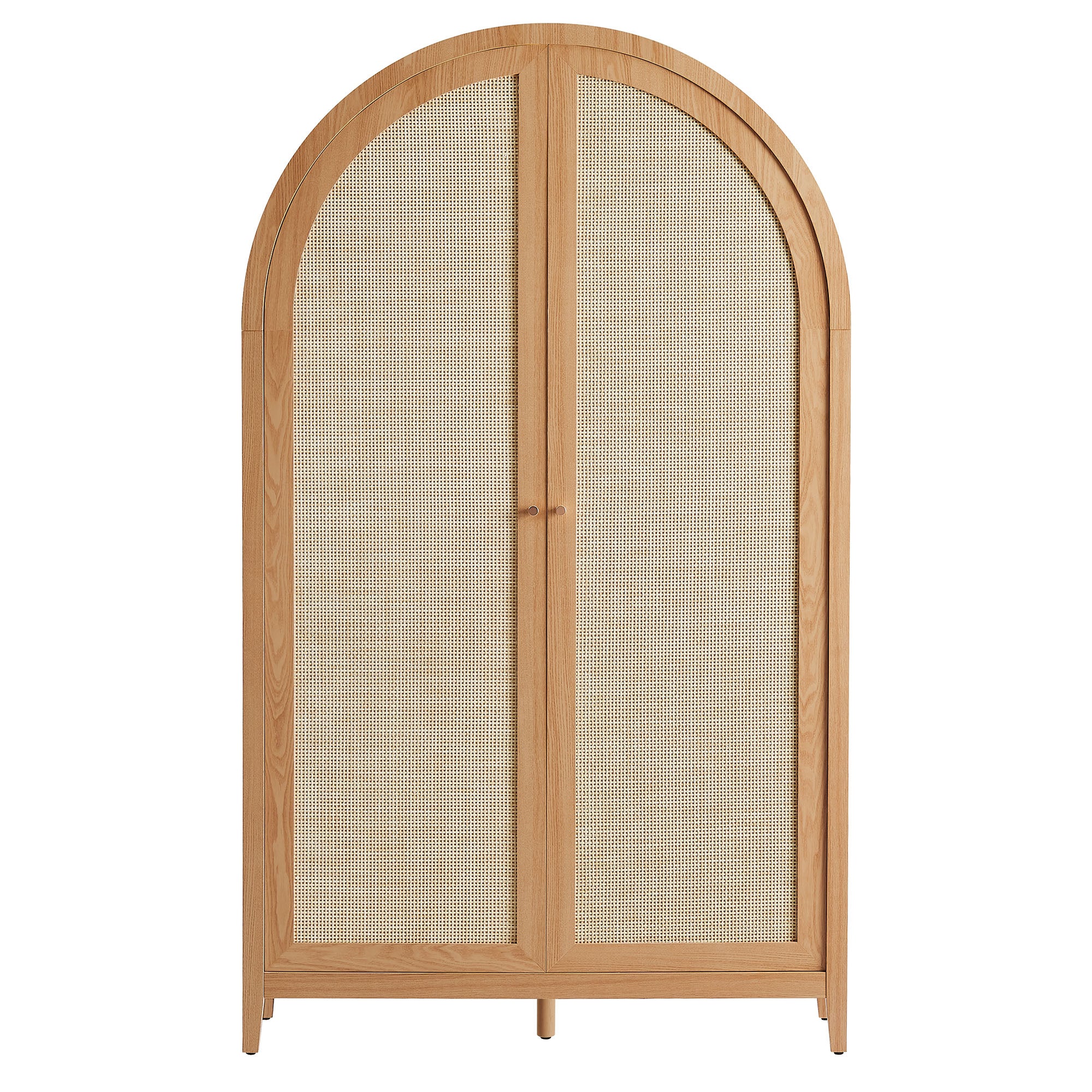 Calista 79" Tall Wide Rattan Arched Storage Cabinet by Modway - Image 10