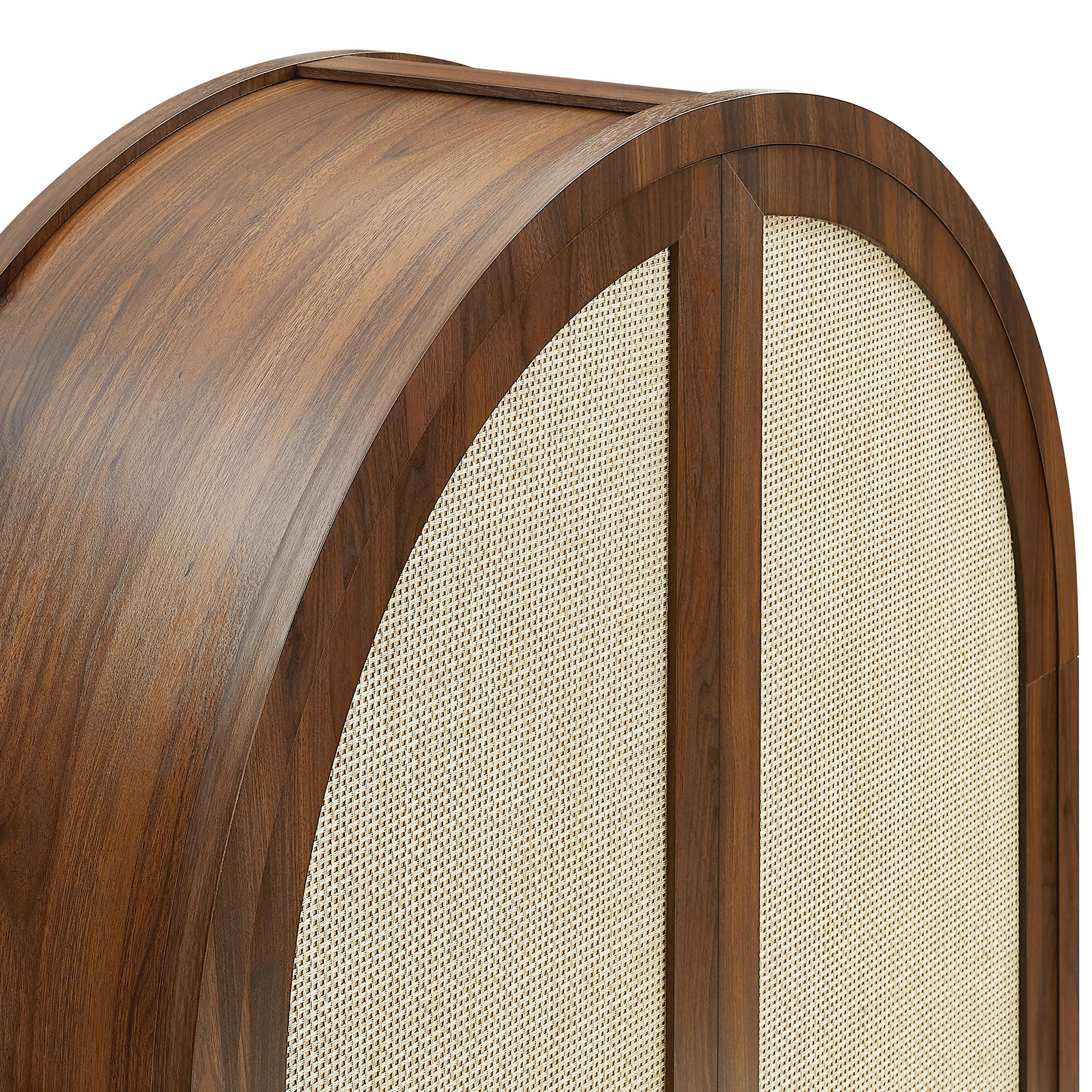 Calista 79" Tall Wide Rattan Arched Storage Cabinet by Modway - Image 7