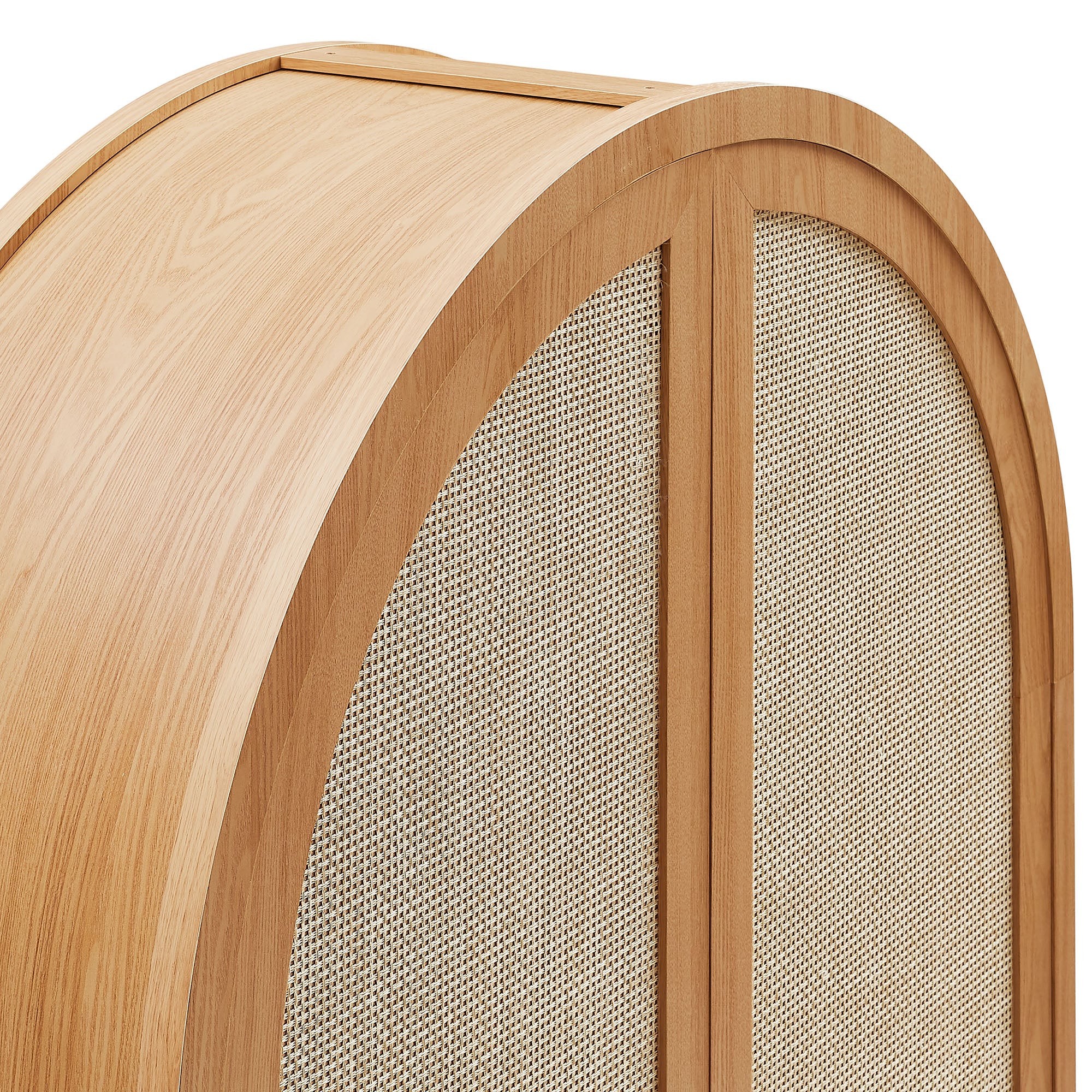 Calista 79" Tall Wide Rattan Arched Storage Cabinet by Modway - Image 8