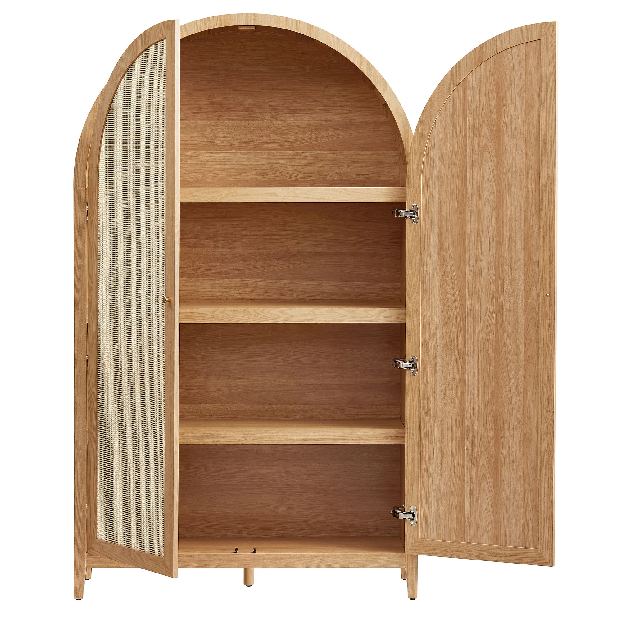 Calista 79" Tall Wide Rattan Arched Storage Cabinet by Modway - Image 9