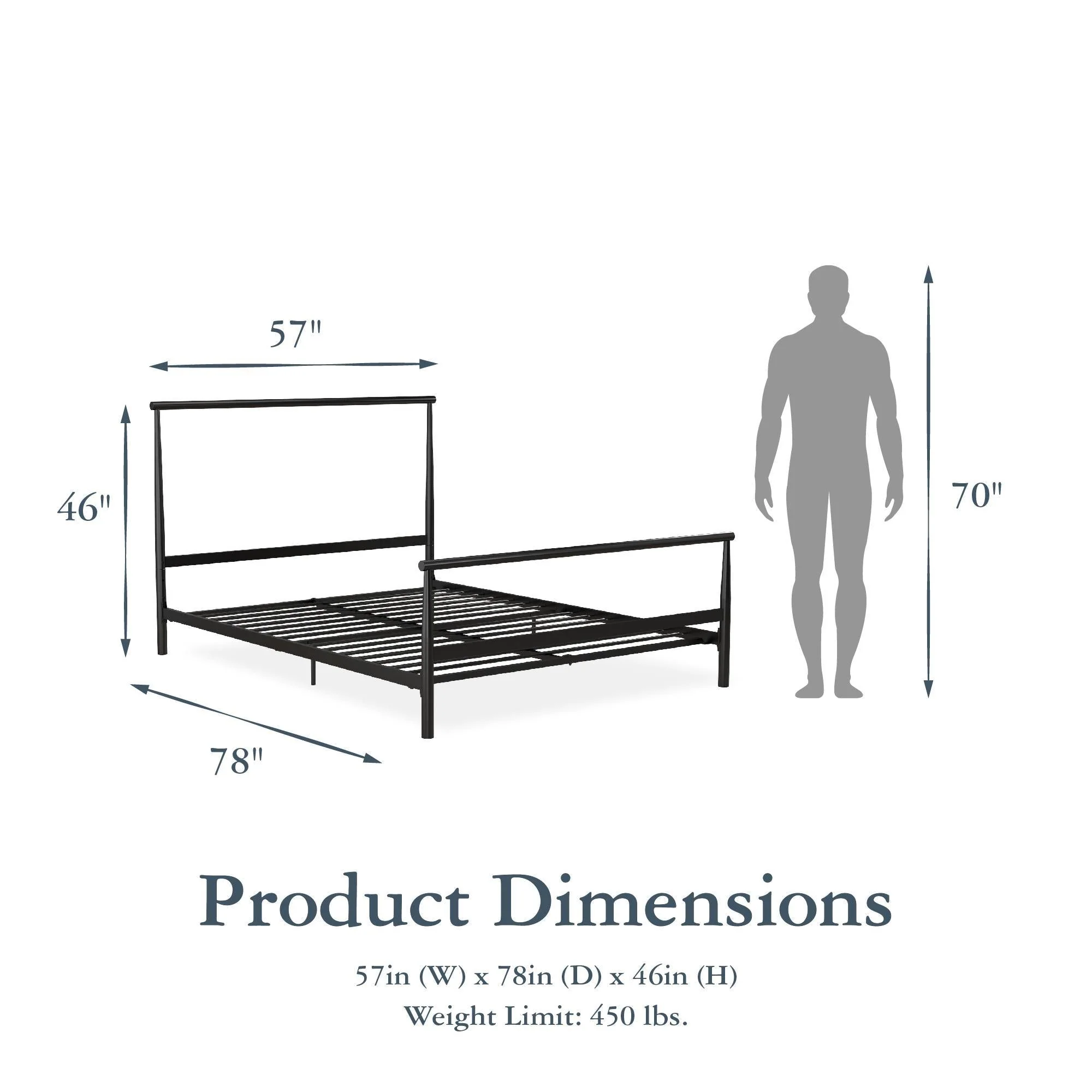 Calixa - Full Bed, Adjustable Height, No Box Spring Needed - Black - Image 3