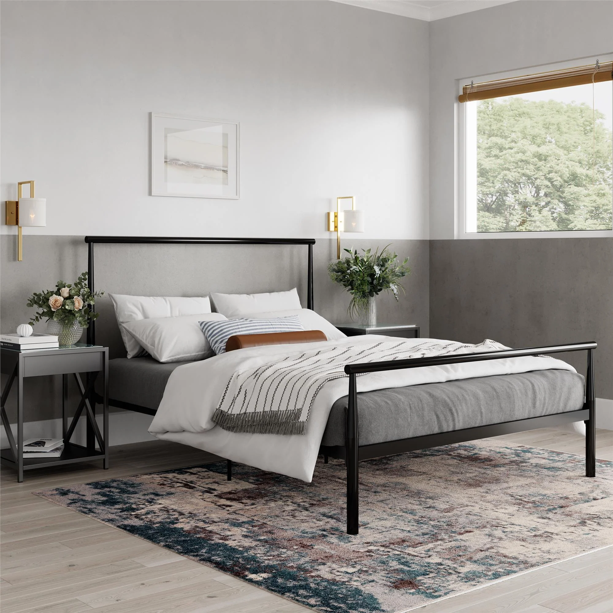 Calixa - Full Bed, Adjustable Height, No Box Spring Needed - Black - Image 4