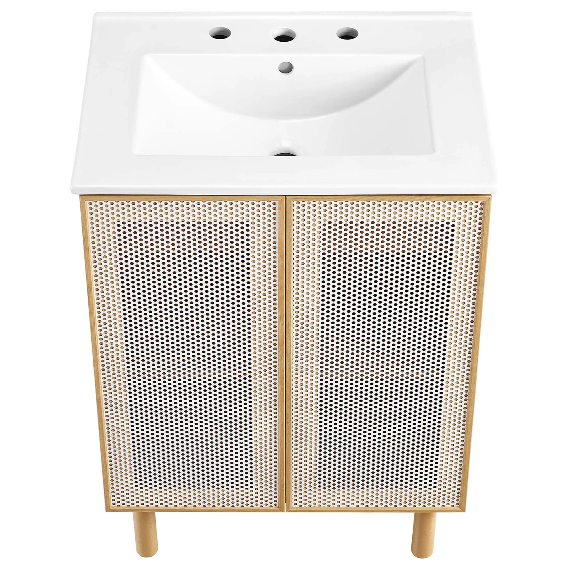 Calla 24" Perforated Metal Bathroom Vanity by Modway - Image 9