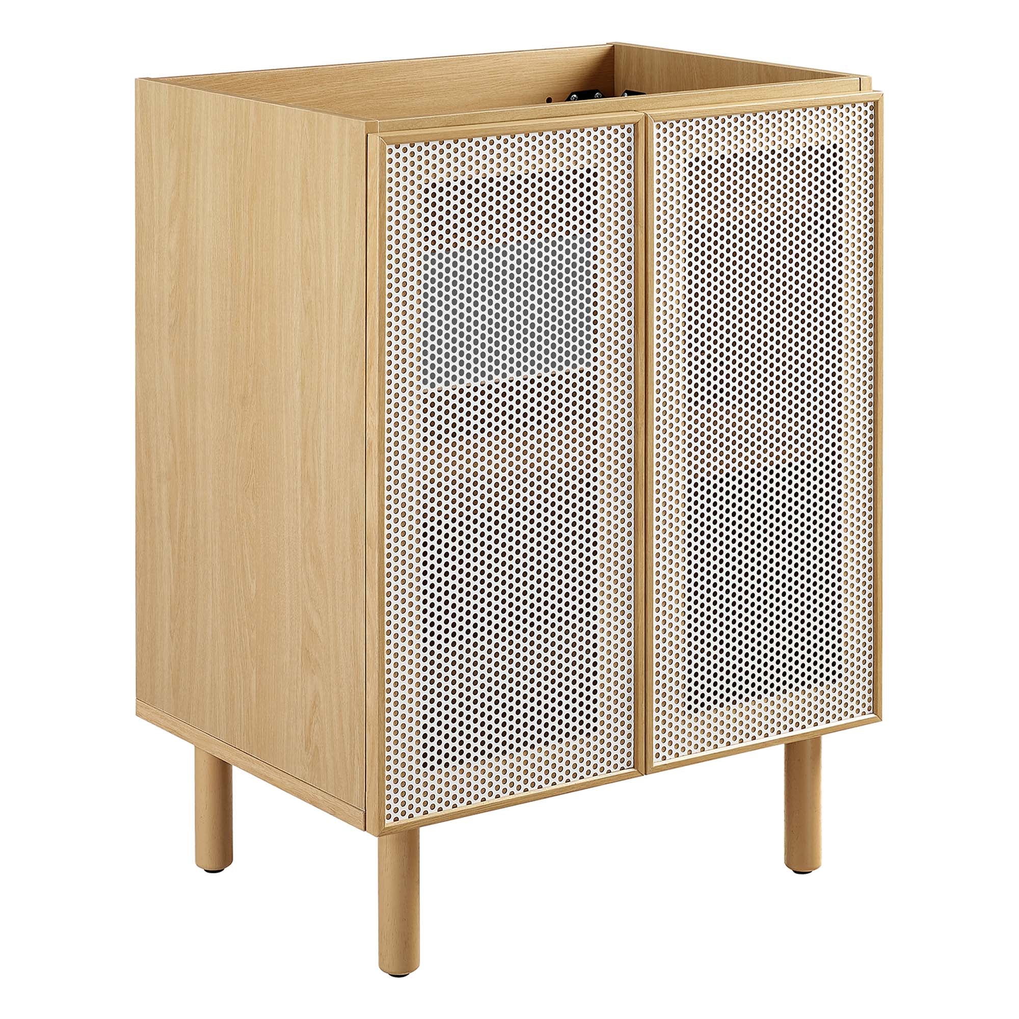Calla 24" Perforated Metal Bathroom Vanity Cabinet - Image 14