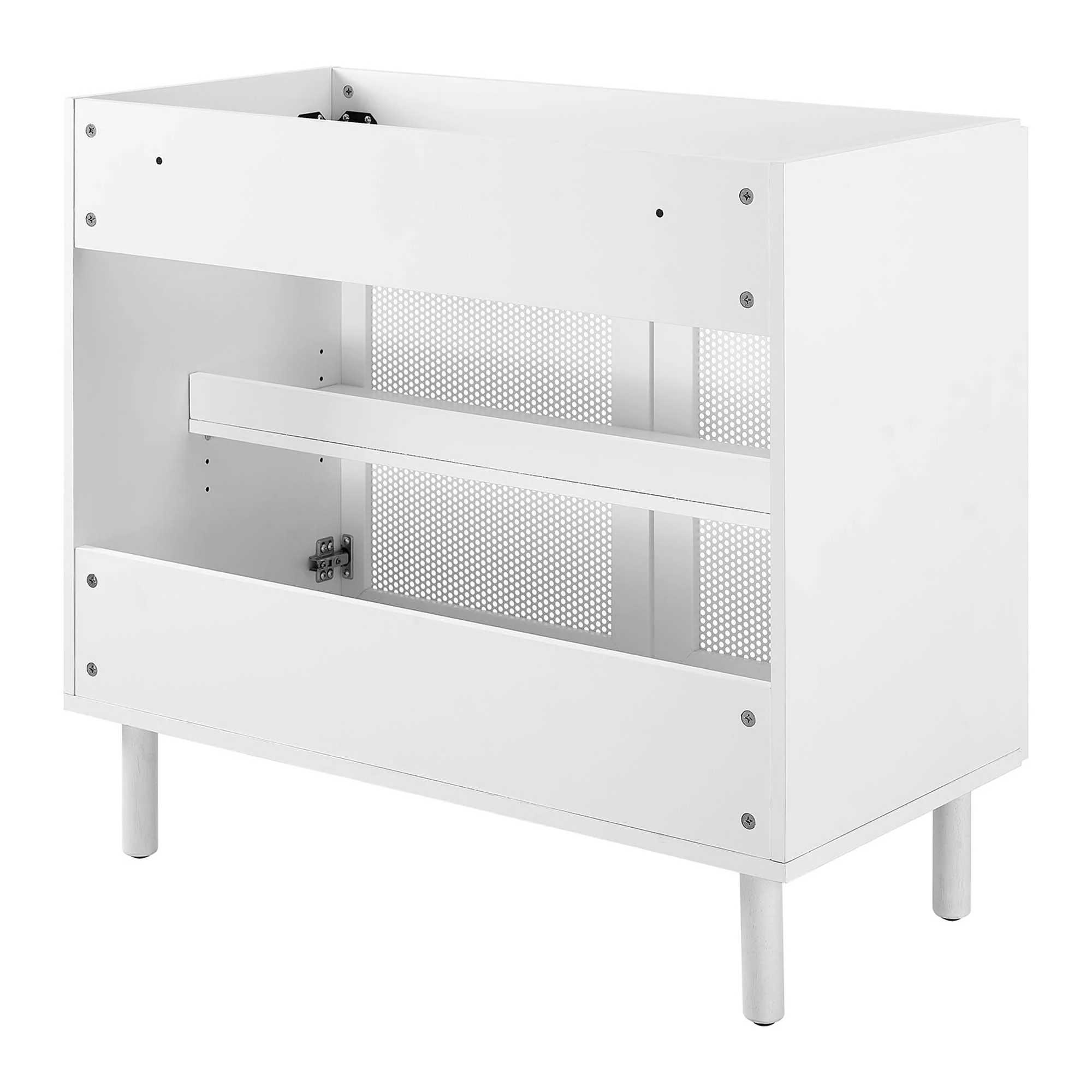 Calla 36" Perforated Metal Bathroom Vanity Cabinet by Modway - Image 5