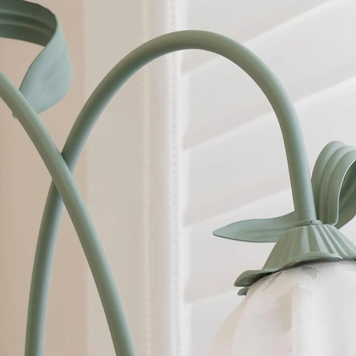 Calla Flower Floor Lamp Matte Green Floral Standing Light - Image 34