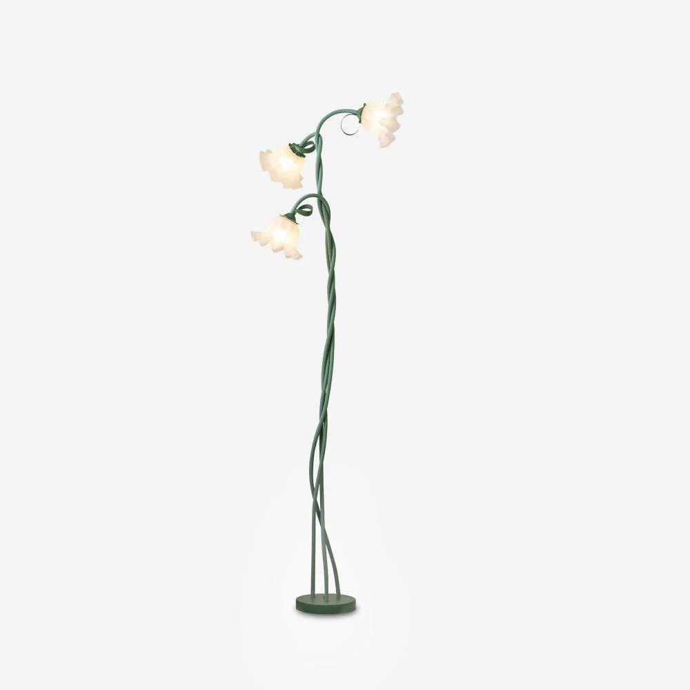 Calla Flower Floor Lamp Matte Green Floral Standing Light - Image 38