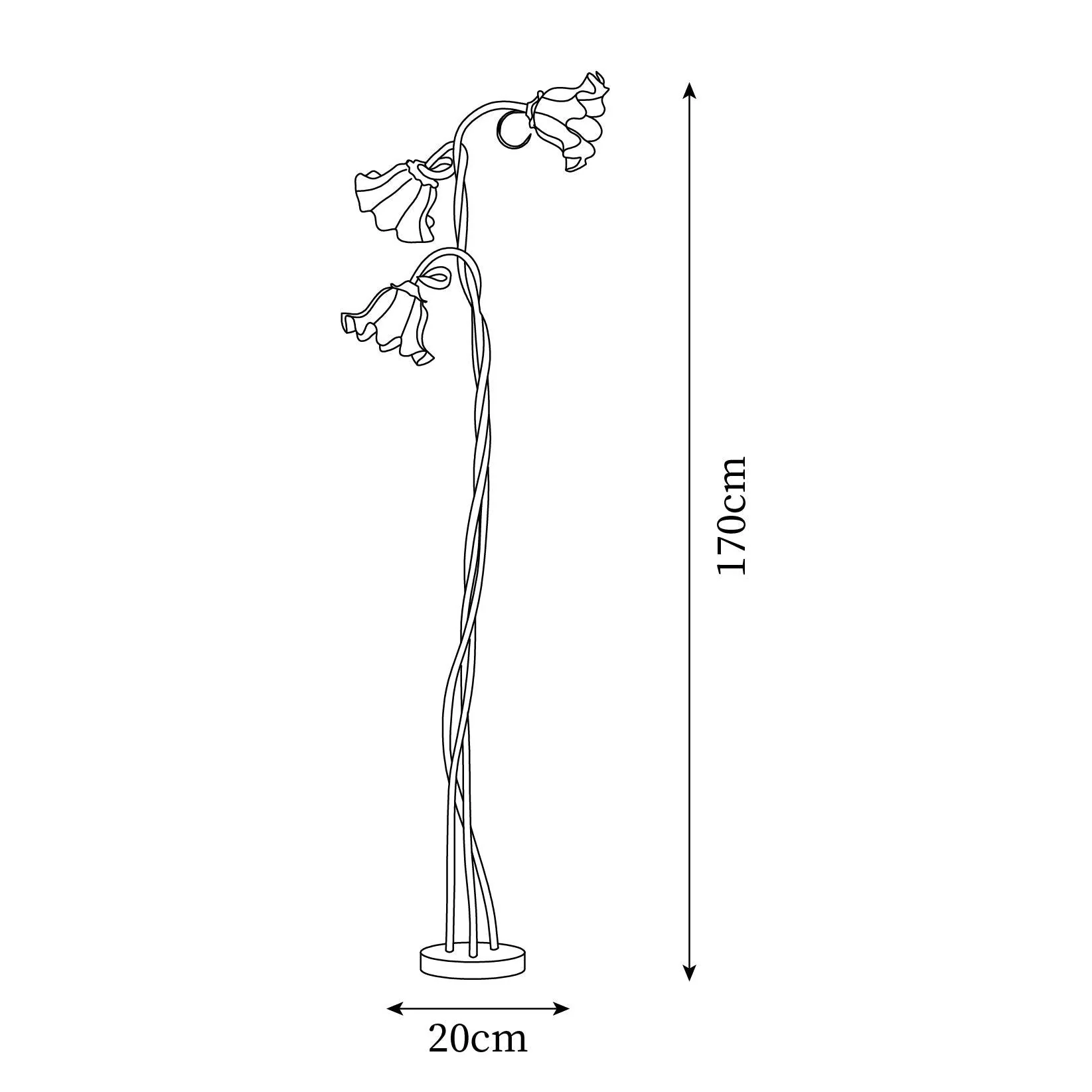 Calla Flower Floor Lamp Matte Green Floral Standing Light - Image 39