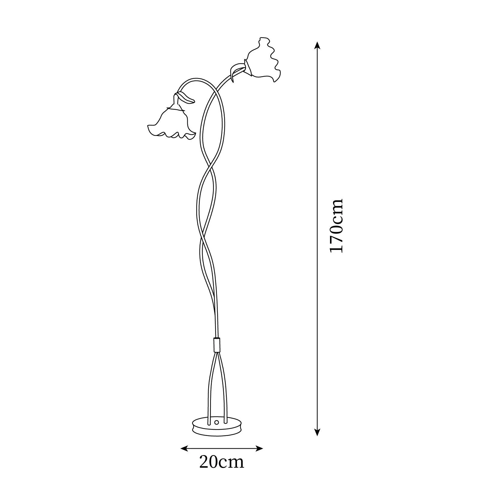 Calla Flower Floor Lamp Matte Green Floral Standing Light - Image 40