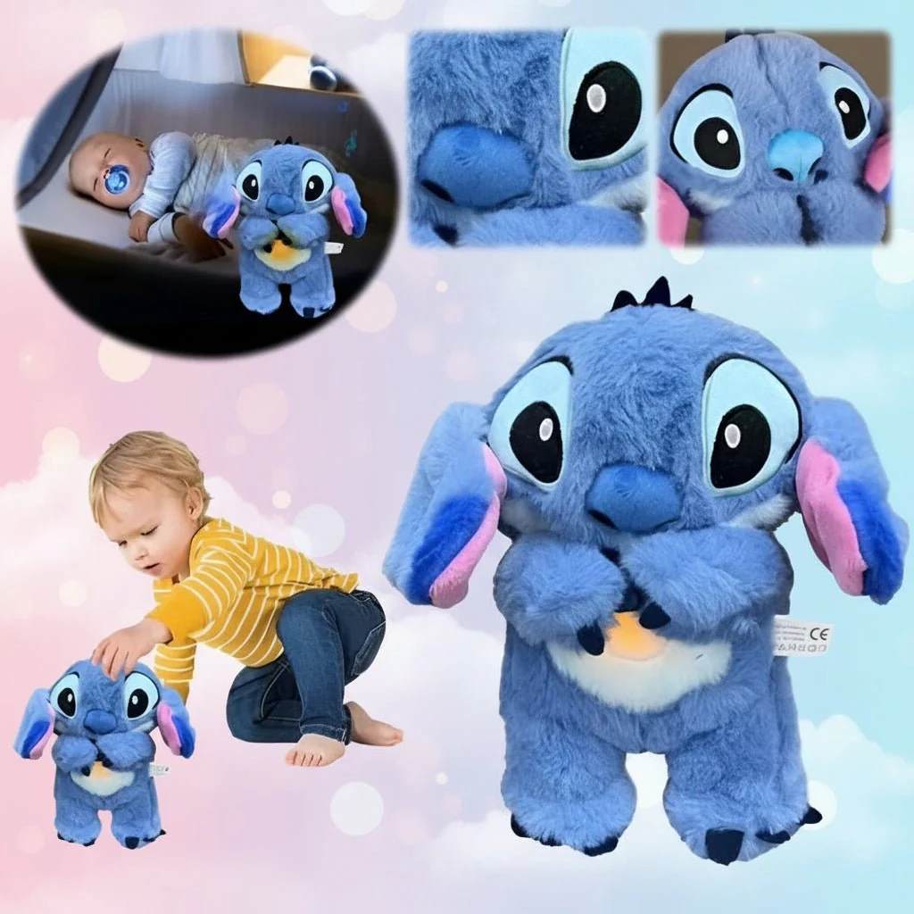 Calming Breathing Plush Toy with Night Light Sleep Aid Stuffed Animal - Image 7