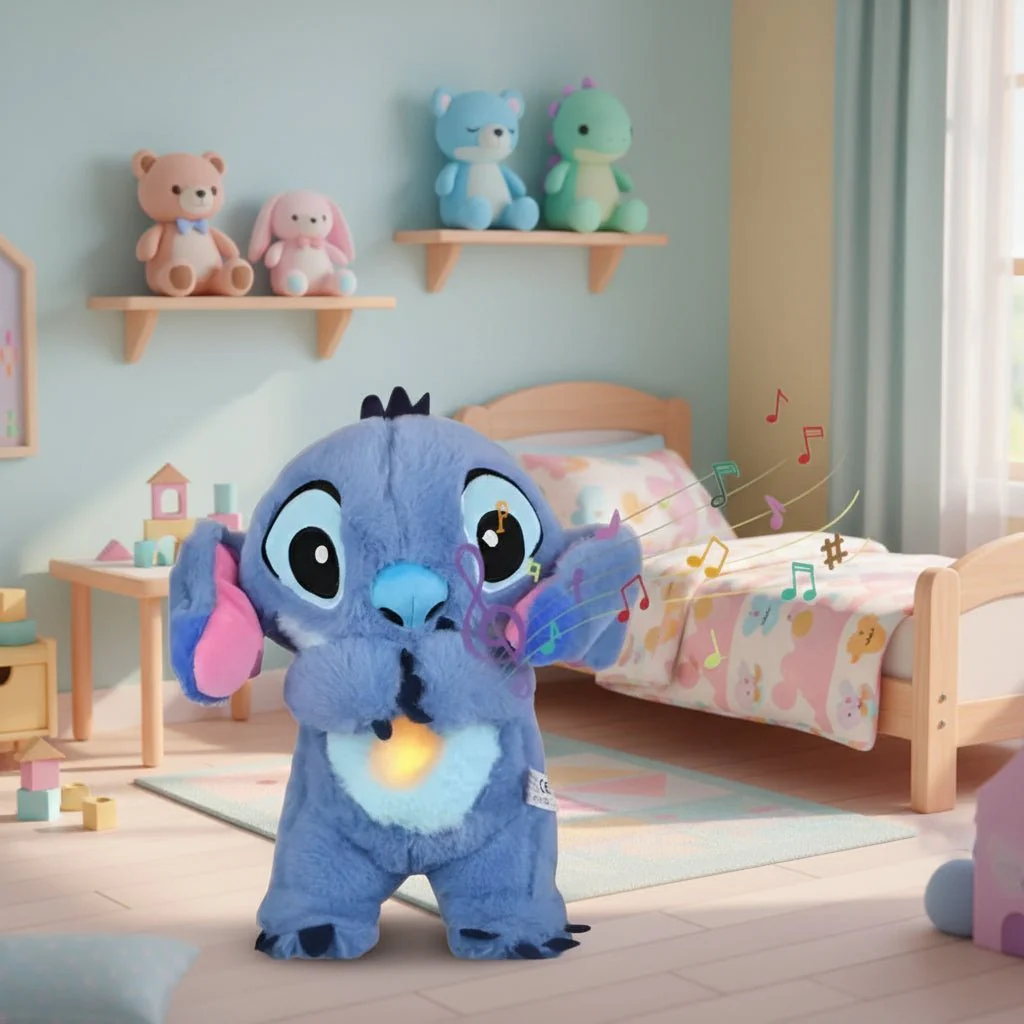 Calming Breathing Plush Toy with Night Light Sleep Aid Stuffed Animal - Image 8