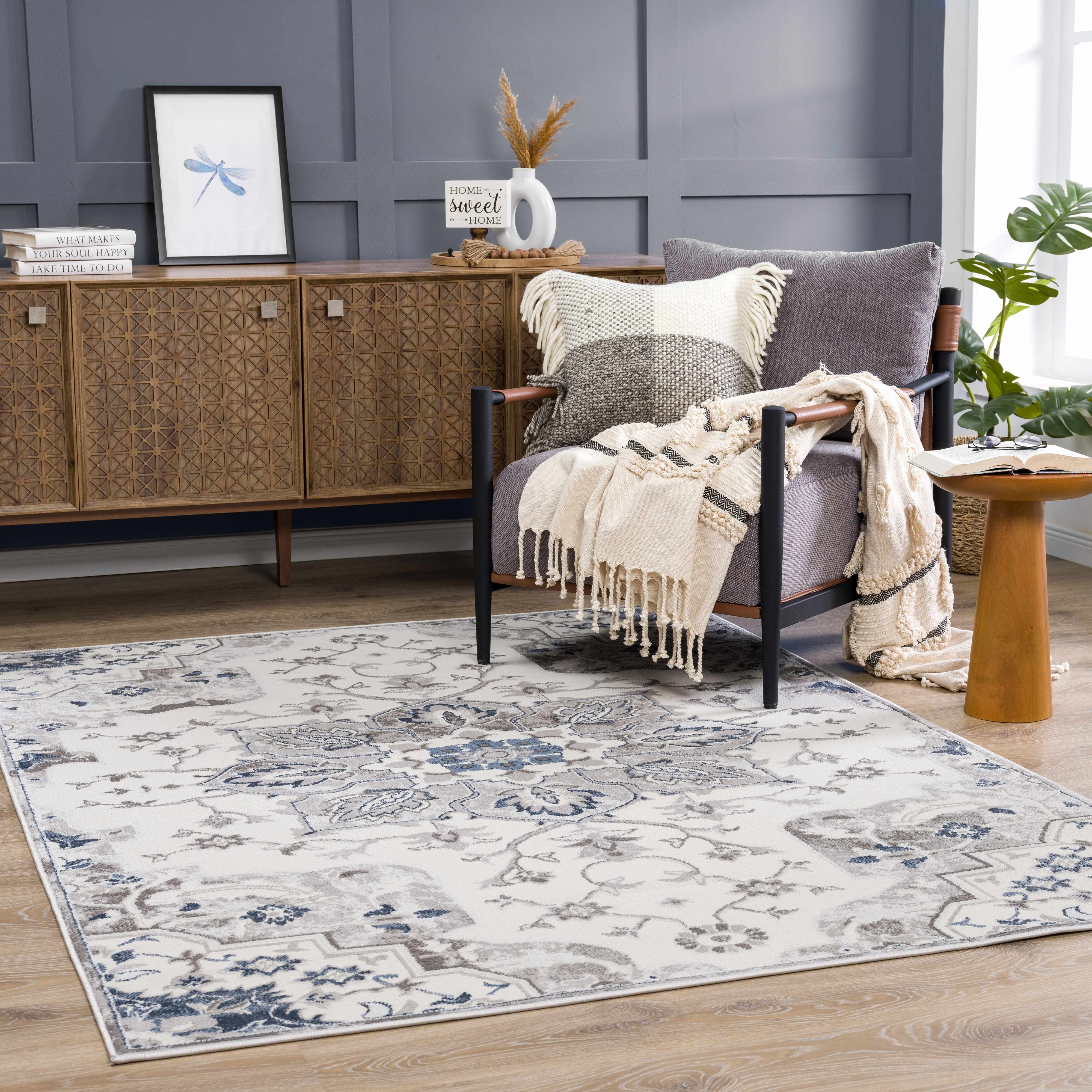 Calum Blue & Gray Area Rug - Clearance - Image 2