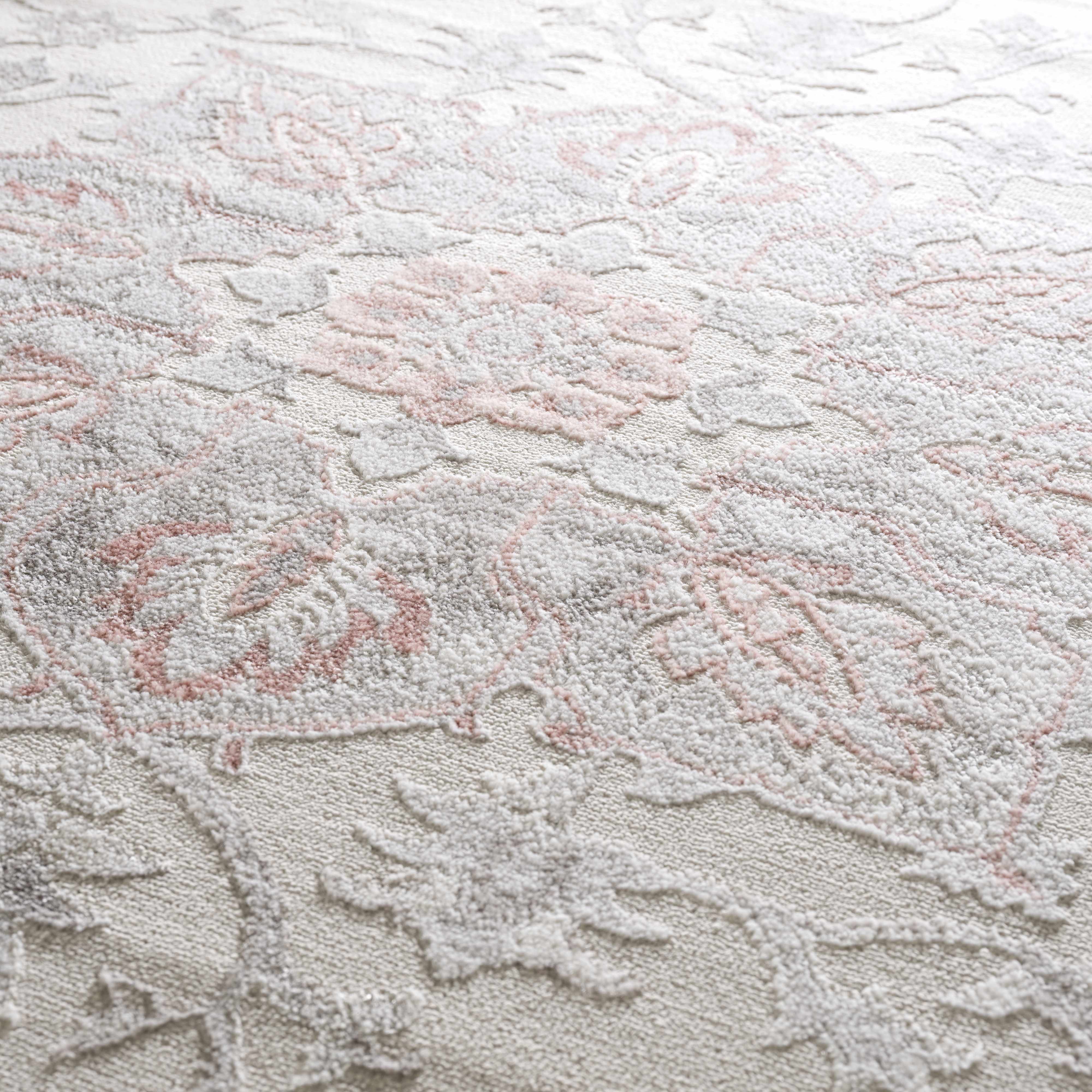 Calum Pink Floral Thick Area Rug - Clearance - Image 12