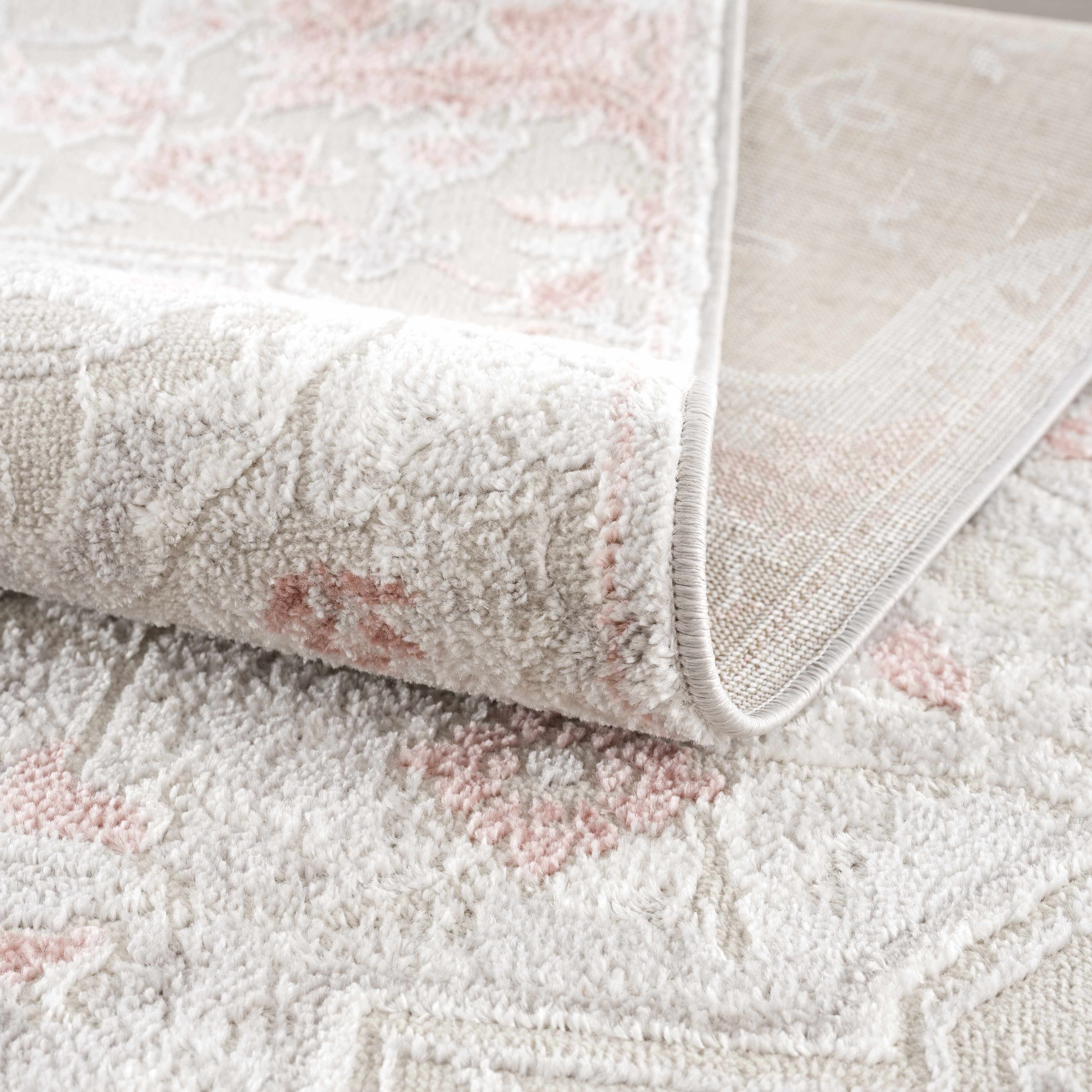 Calum Pink Floral Thick Area Rug - Clearance - Image 13