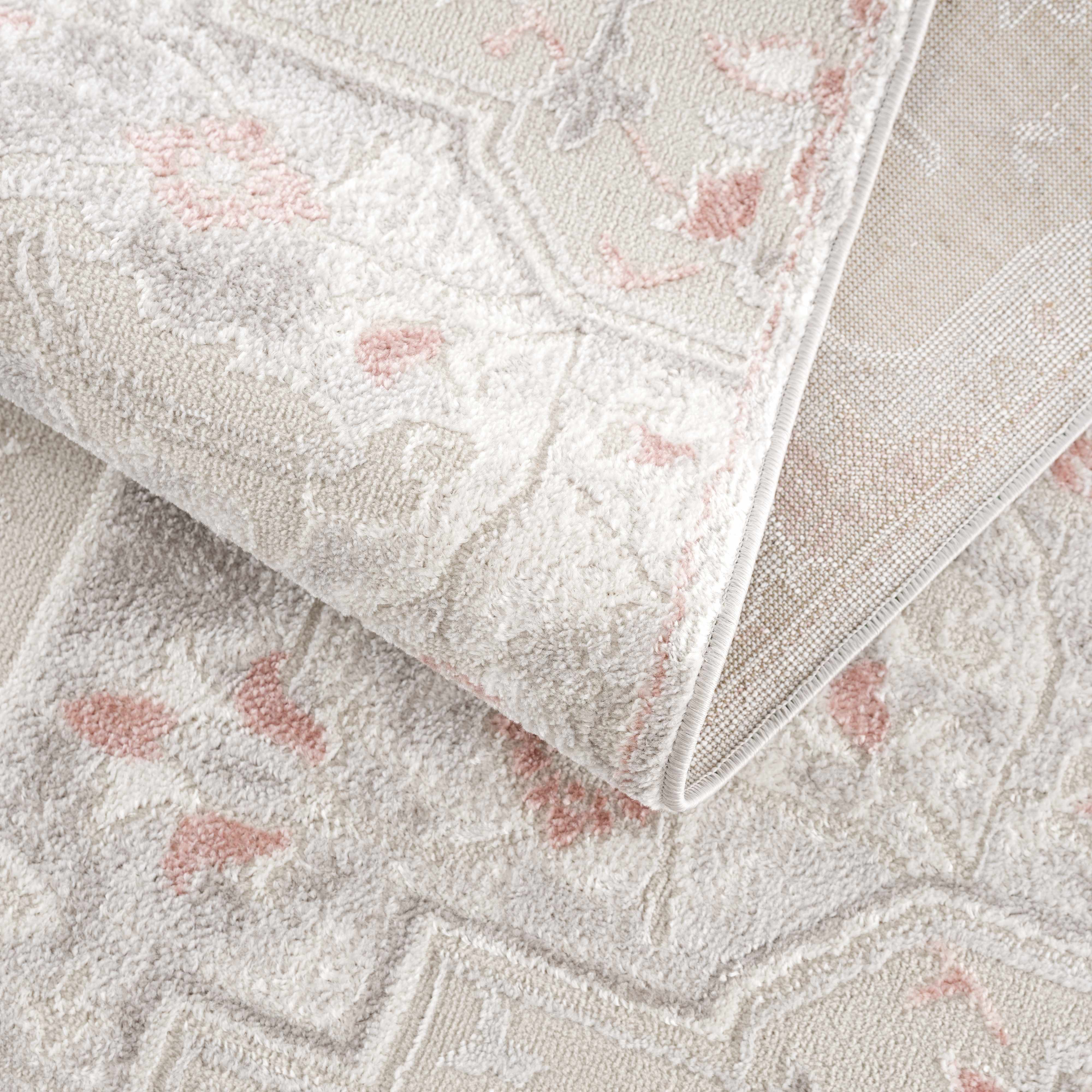 Calum Pink Floral Thick Area Rug - Clearance - Image 14