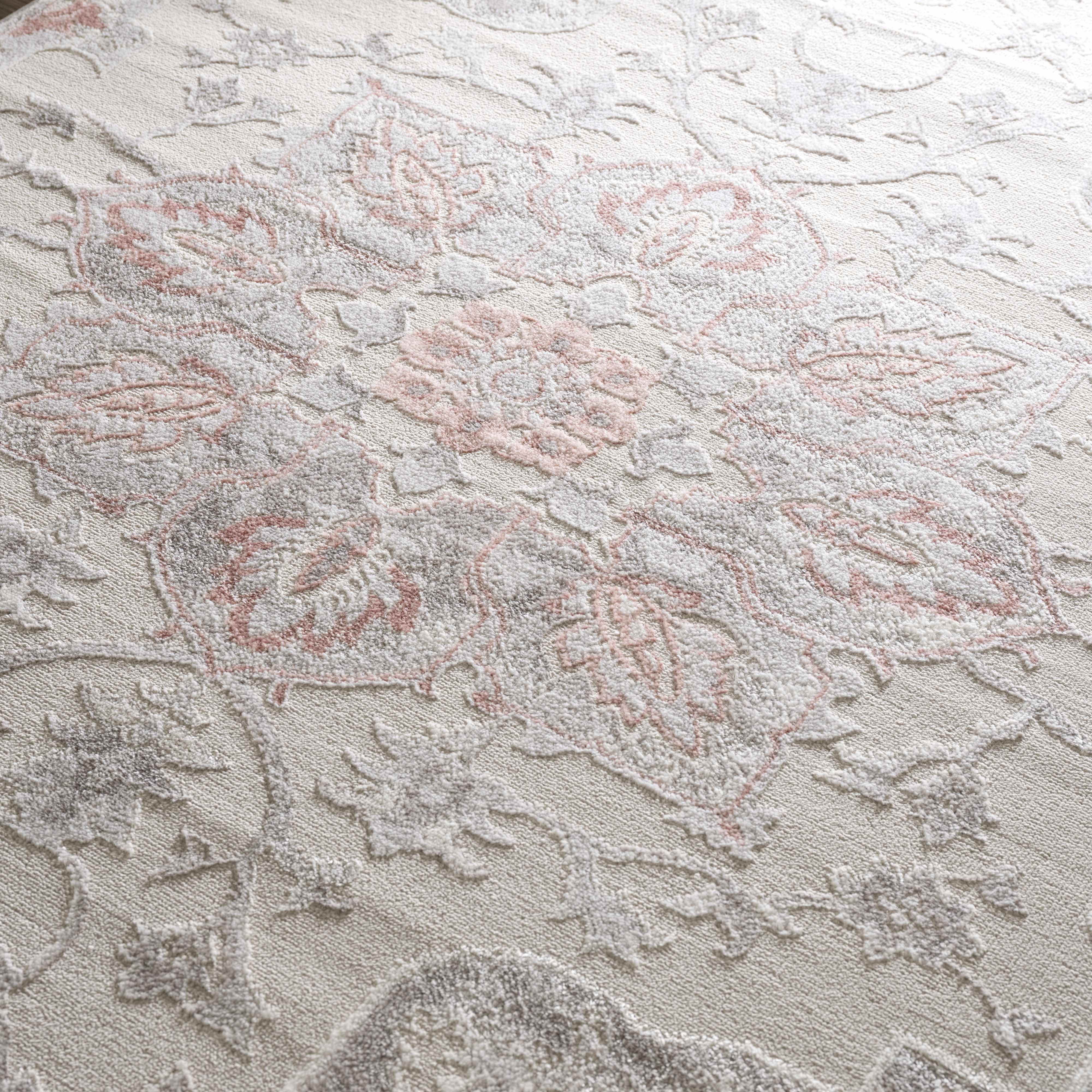 Calum Pink Floral Thick Area Rug - Clearance - Image 15
