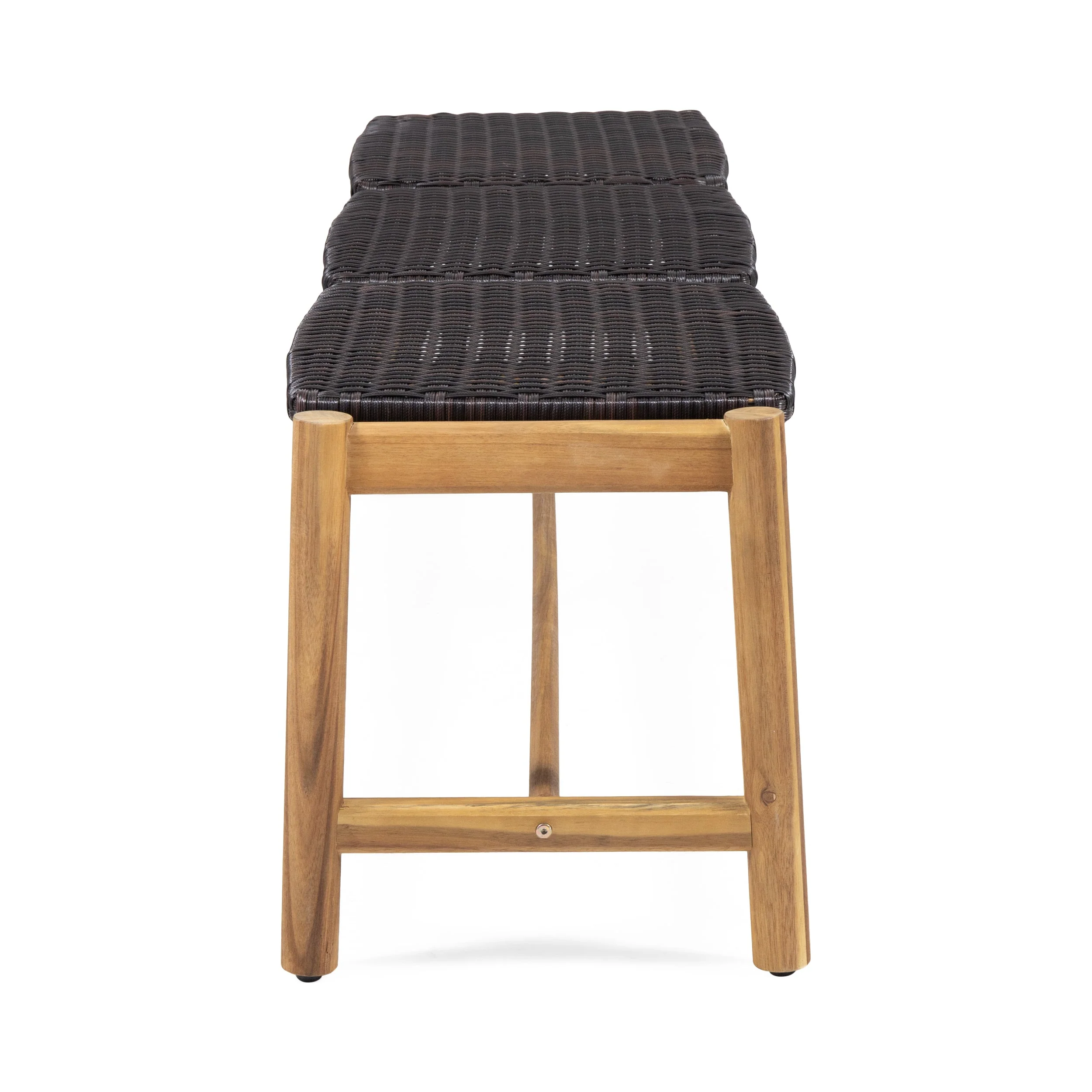 Cambria Rustic 3-Seater Bench with Teak Finish Acacia Wood - Image 6