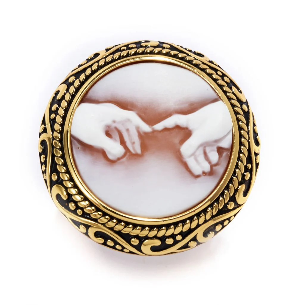 Cameo Italiano "Acropolis" Artist Series 18mm Shell Choice of Cameo Ring - Image 2
