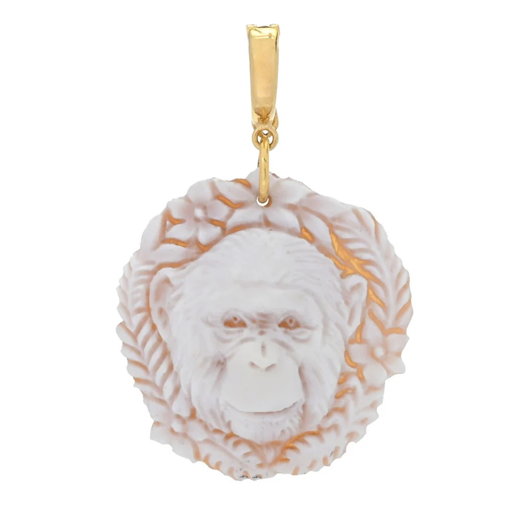 Cameo Italiano "Elysse" Choice of Jungle Animal Shell Cameo Enhancer Pendant - Image 3