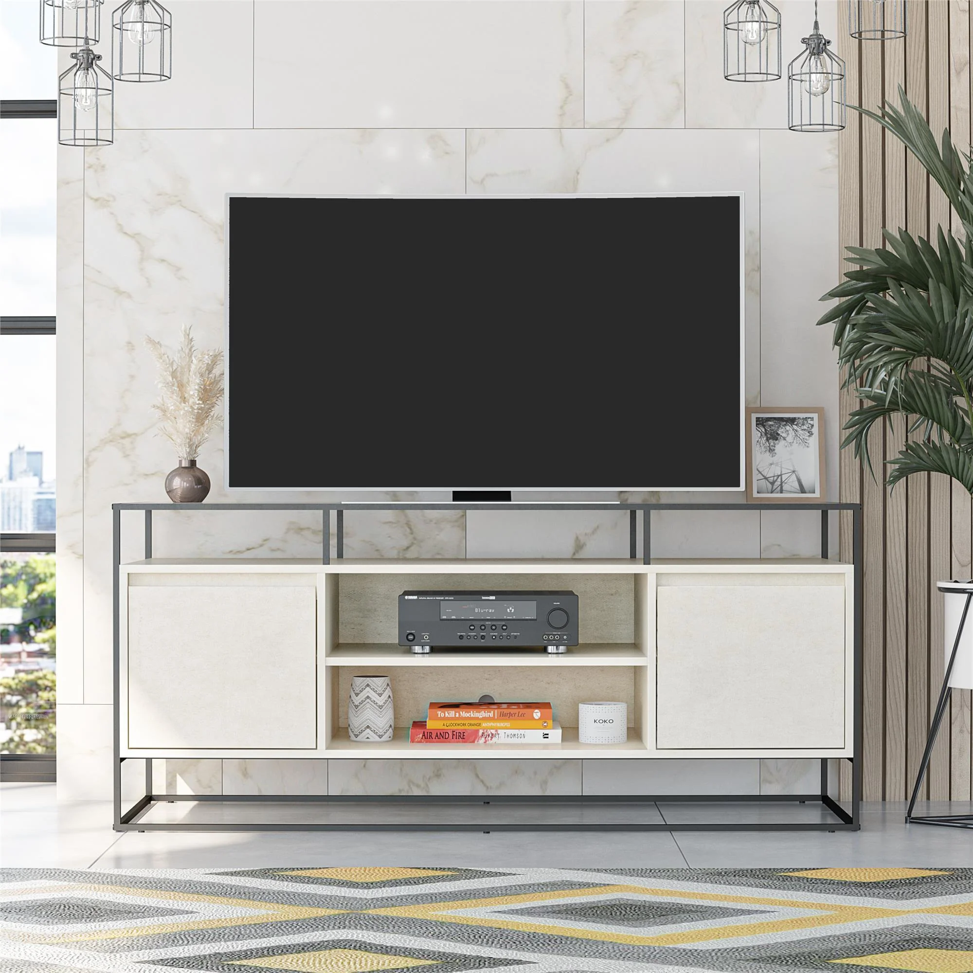 Camley - Media Console TV Stand - White - Image 3