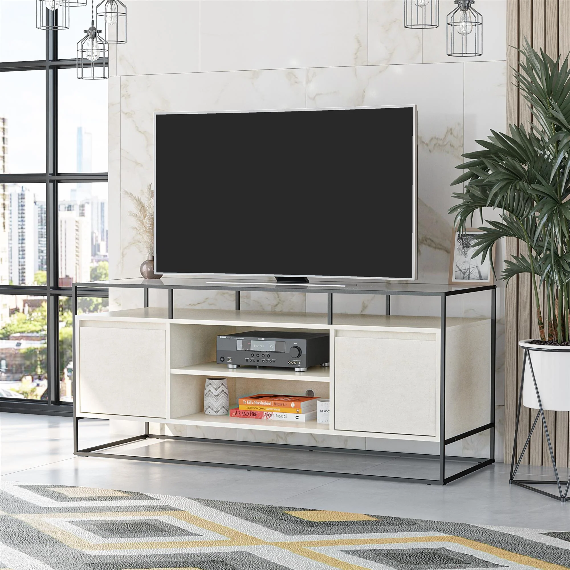 Camley - Media Console TV Stand - White - Image 4