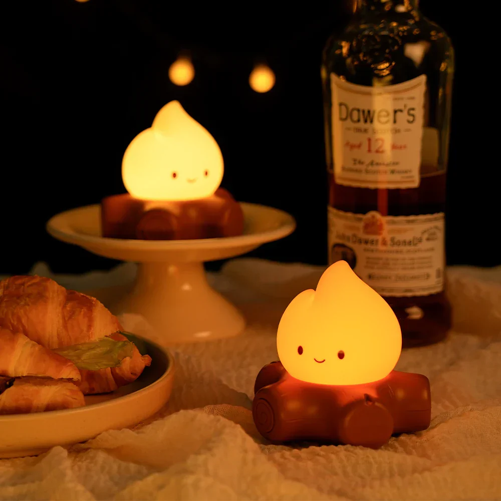 Campfire Night Light with White Noise LED Atmosphere Lamp for Kids Room Christmas - Image 6