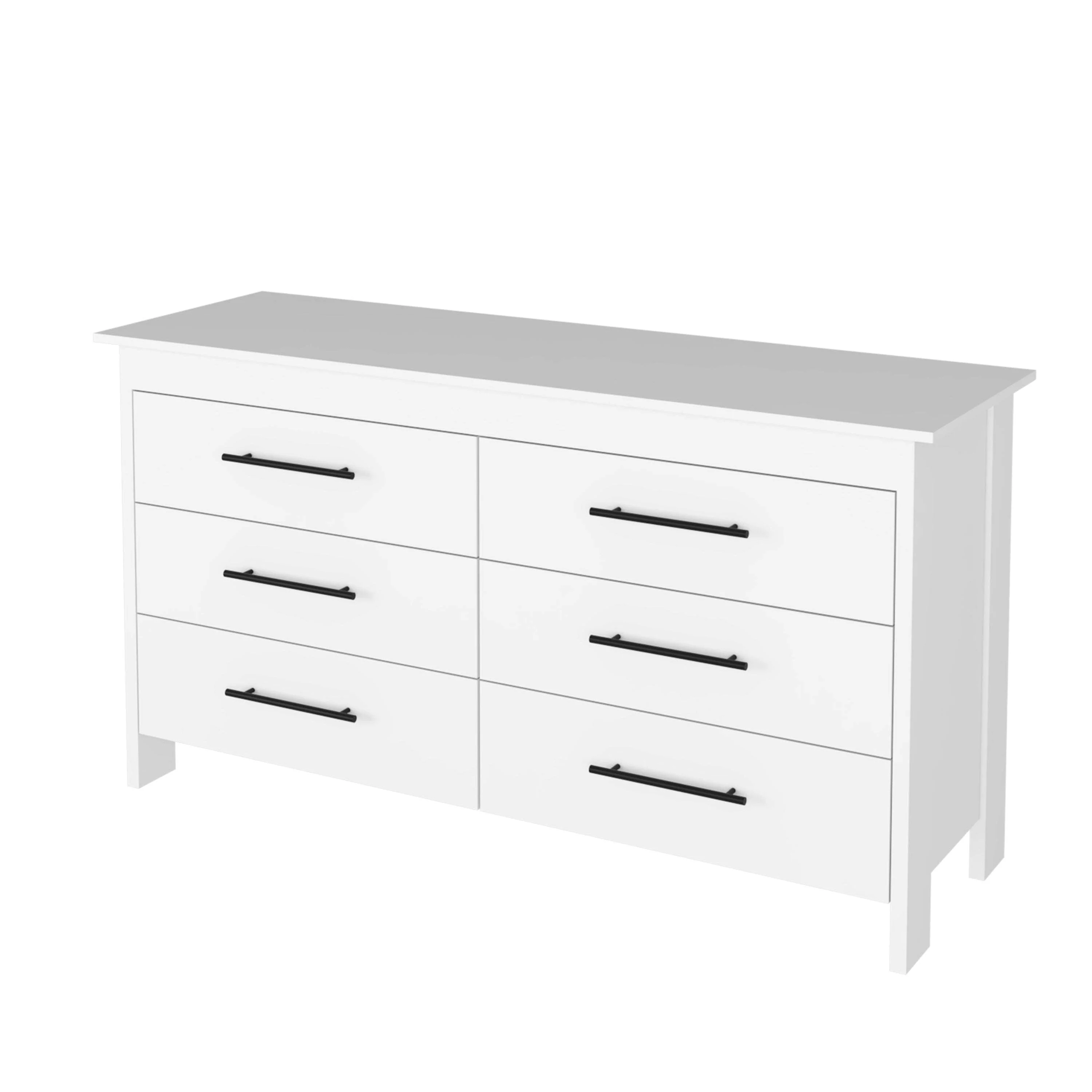 Canaan 2-Piece Bedroom Set, Armoire + Dresser, White - Image 4