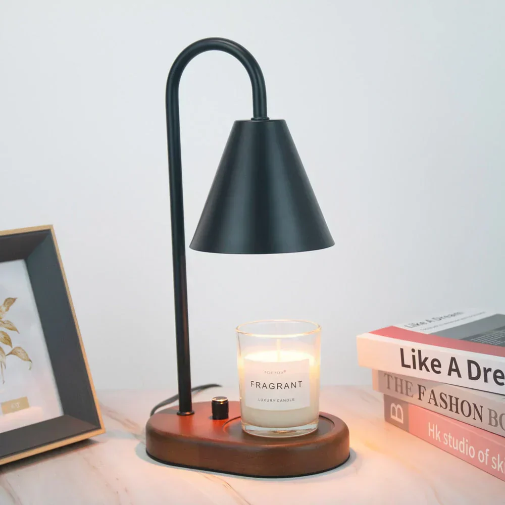 Candle Warmer Lamp with Dimmer Wooden Base Electric Candle Heater - Image 11
