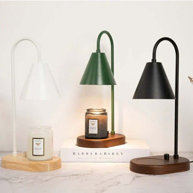 Candle Warmer Lamp with Dimmer Wooden Base Electric Candle Heater - Image 4