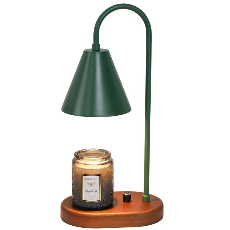 Candle Warmer Lamp with Dimmer Wooden Base Electric Candle Heater - Image 8