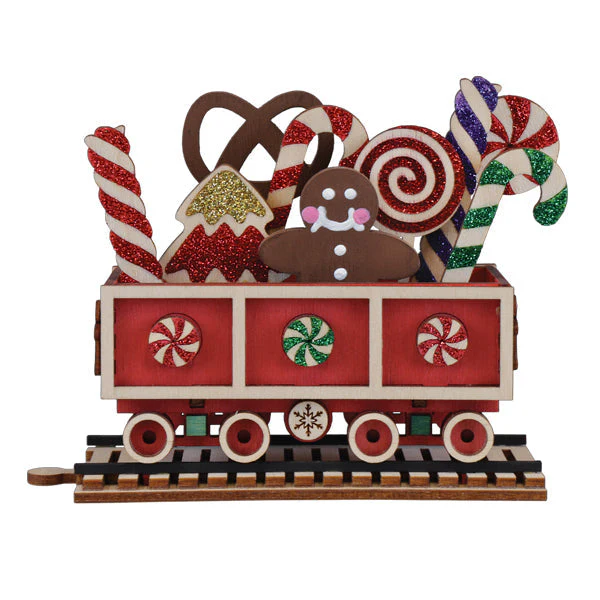 Candy Cane Train Car Ornament - Image 2