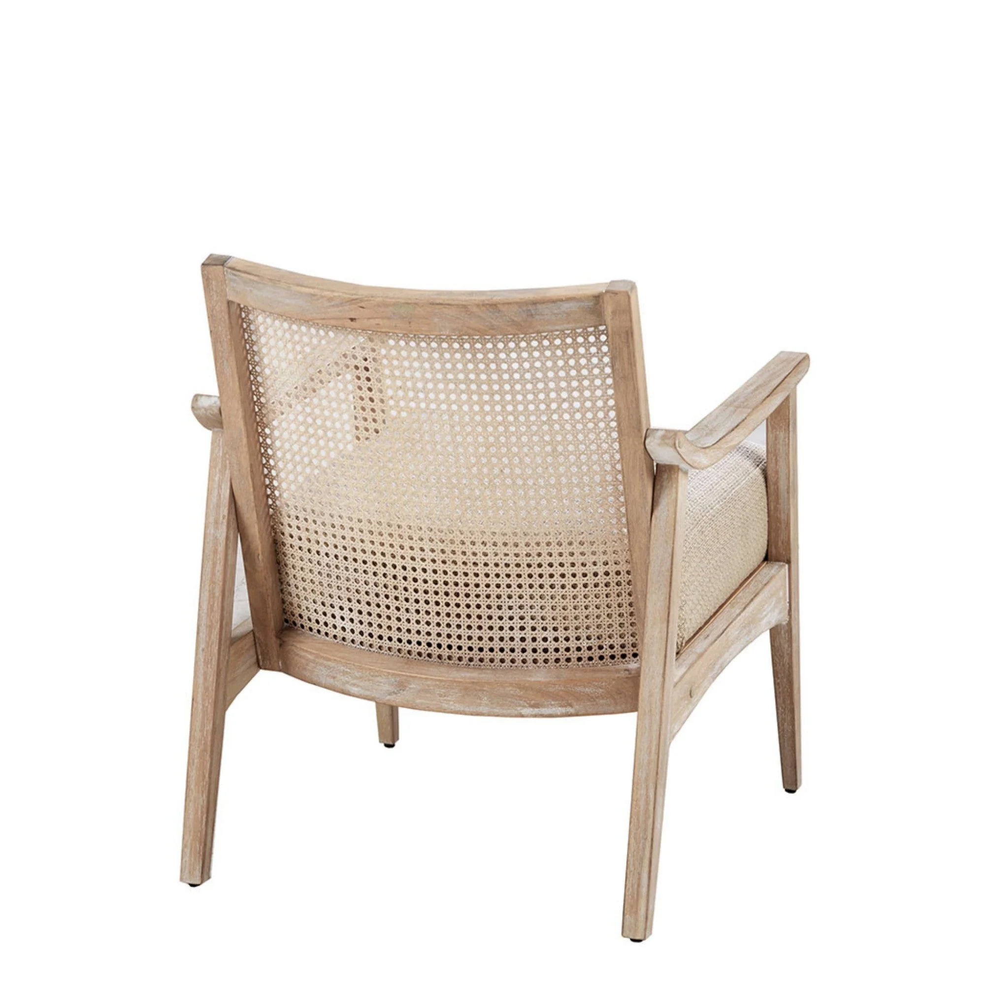 Cane Back Upholstered Accent Chair - Image 5