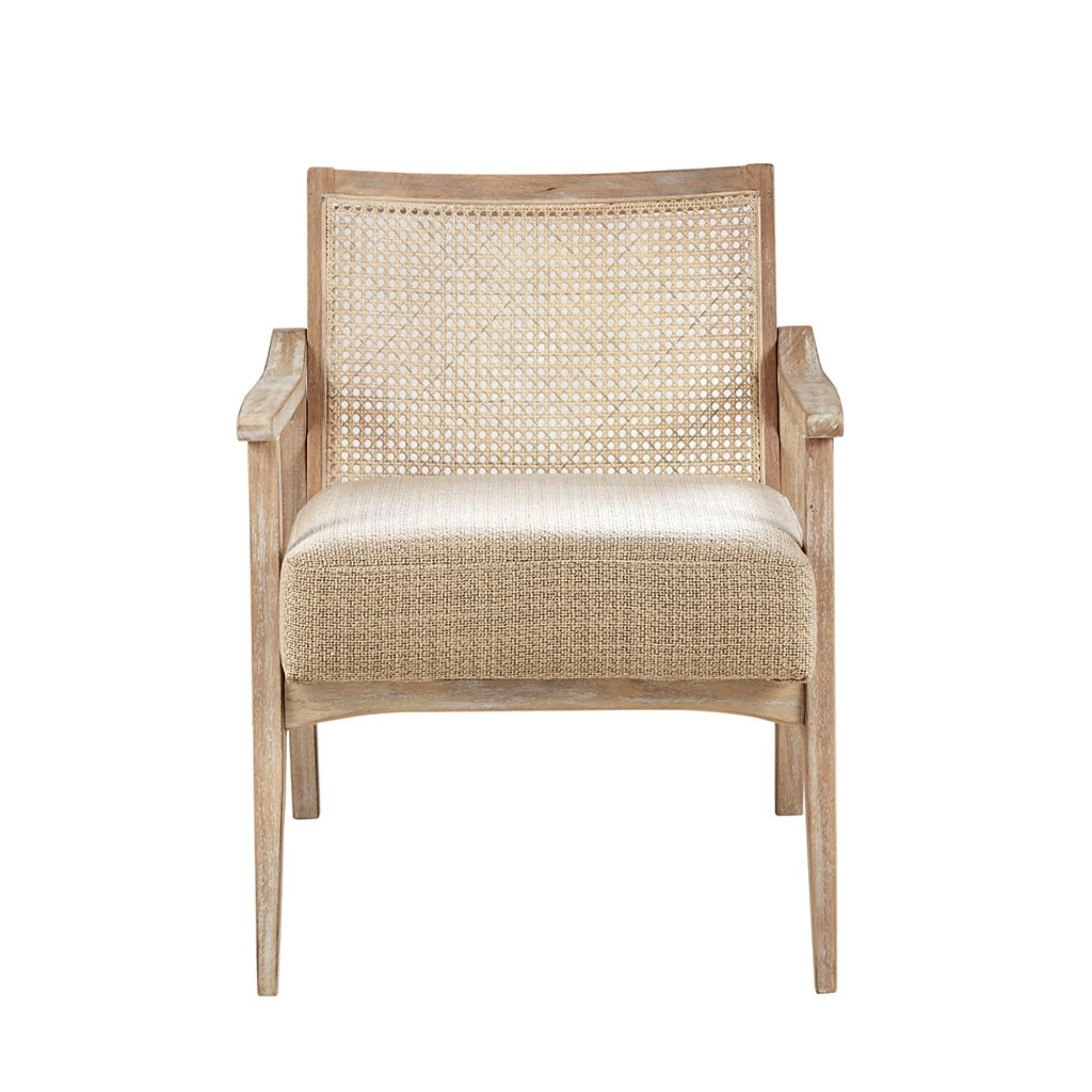 Cane Back Upholstered Accent Chair - Image 6
