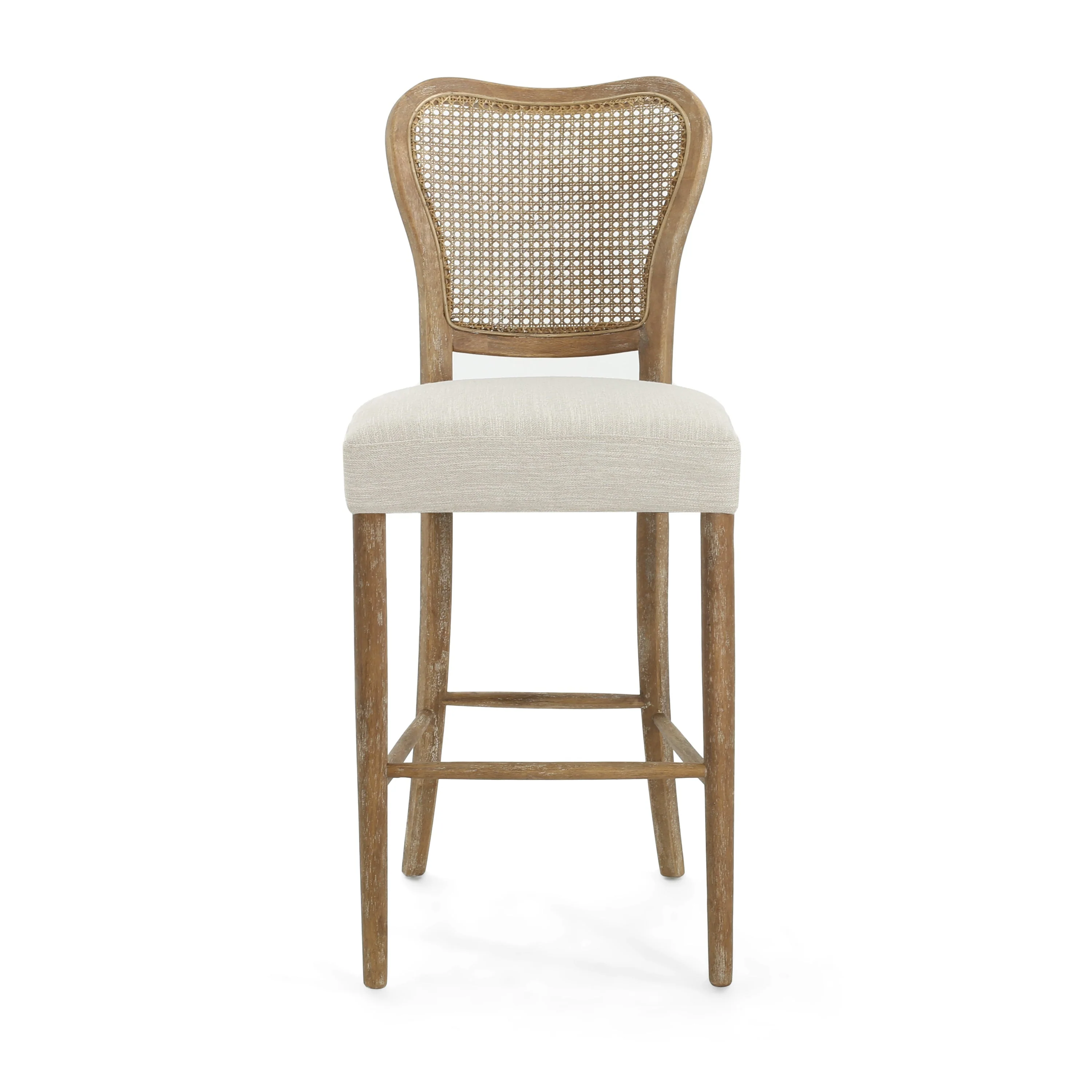 Cane-Back Upholstered Bar Stools Set of 2 - Image 12