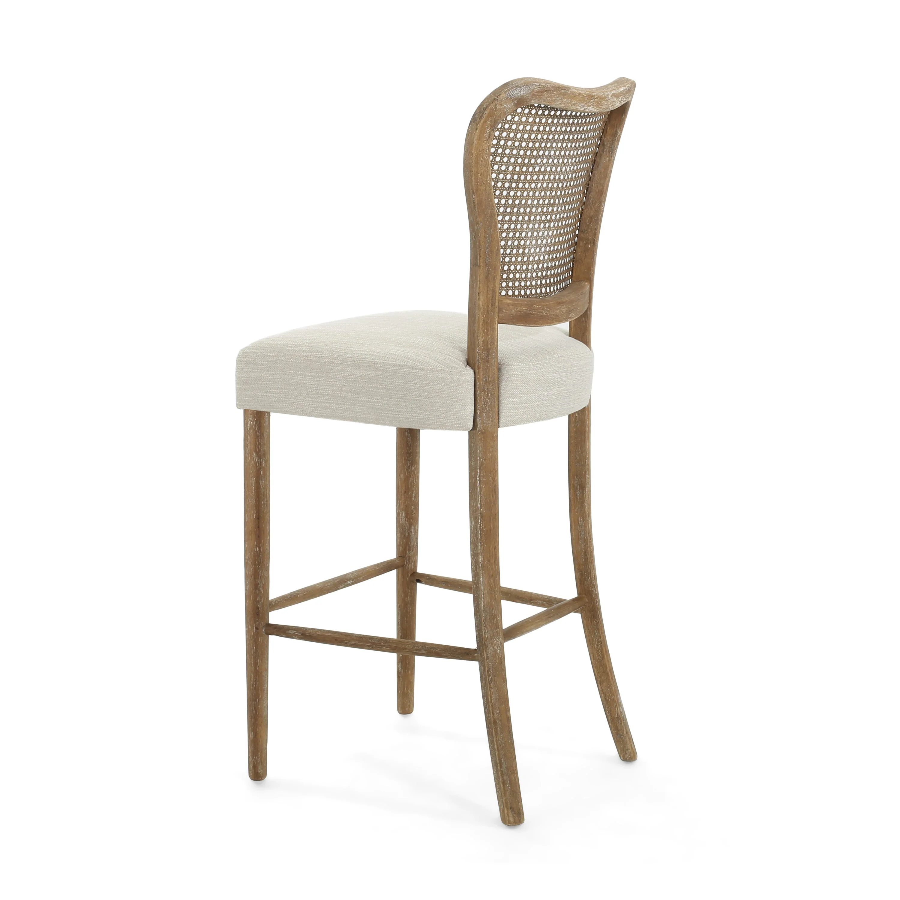 Cane-Back Upholstered Bar Stools Set of 2 - Image 15